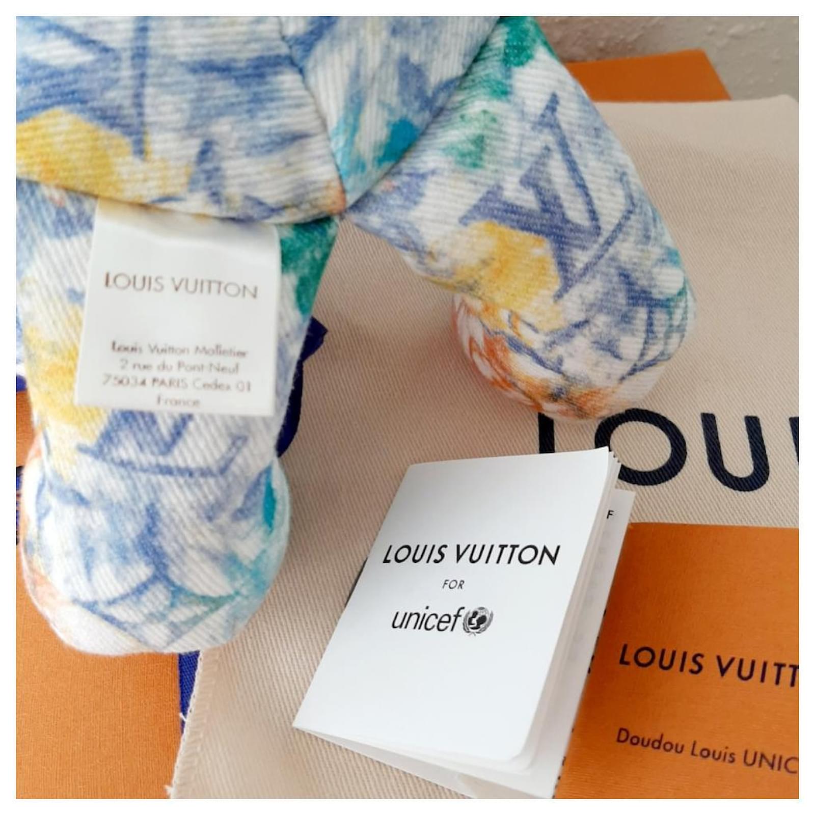 Louis Vuitton ultra rare multicolor monogram color Doudou teddy bear  Multiple colors Cotton ref.524531 - Joli Closet
