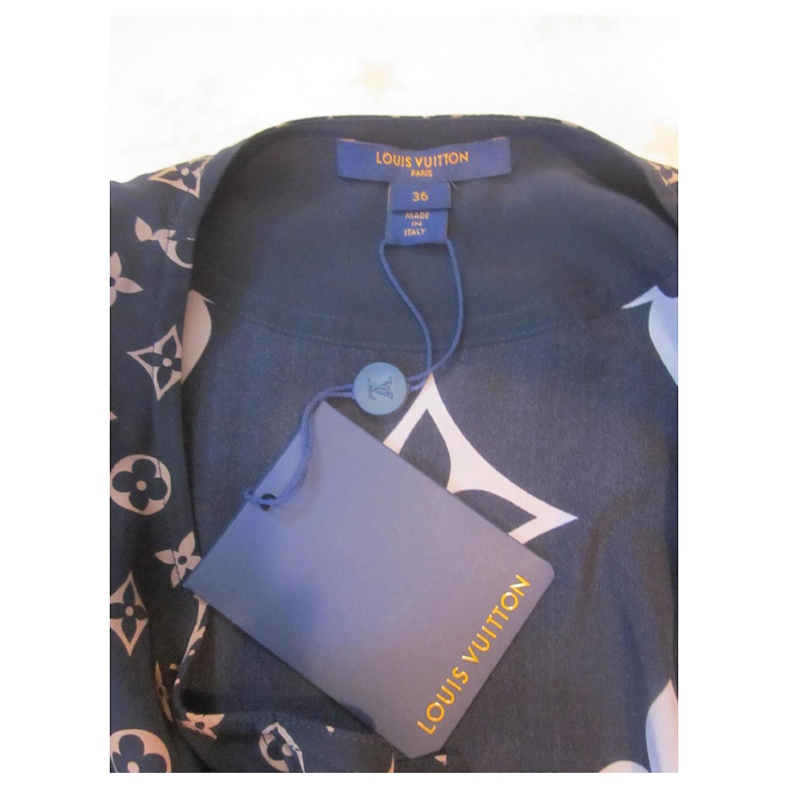 Louis Vuitton, Tops, Louis Vuitton Mixed Monogram Button Up Silk Collared  Shirt 36