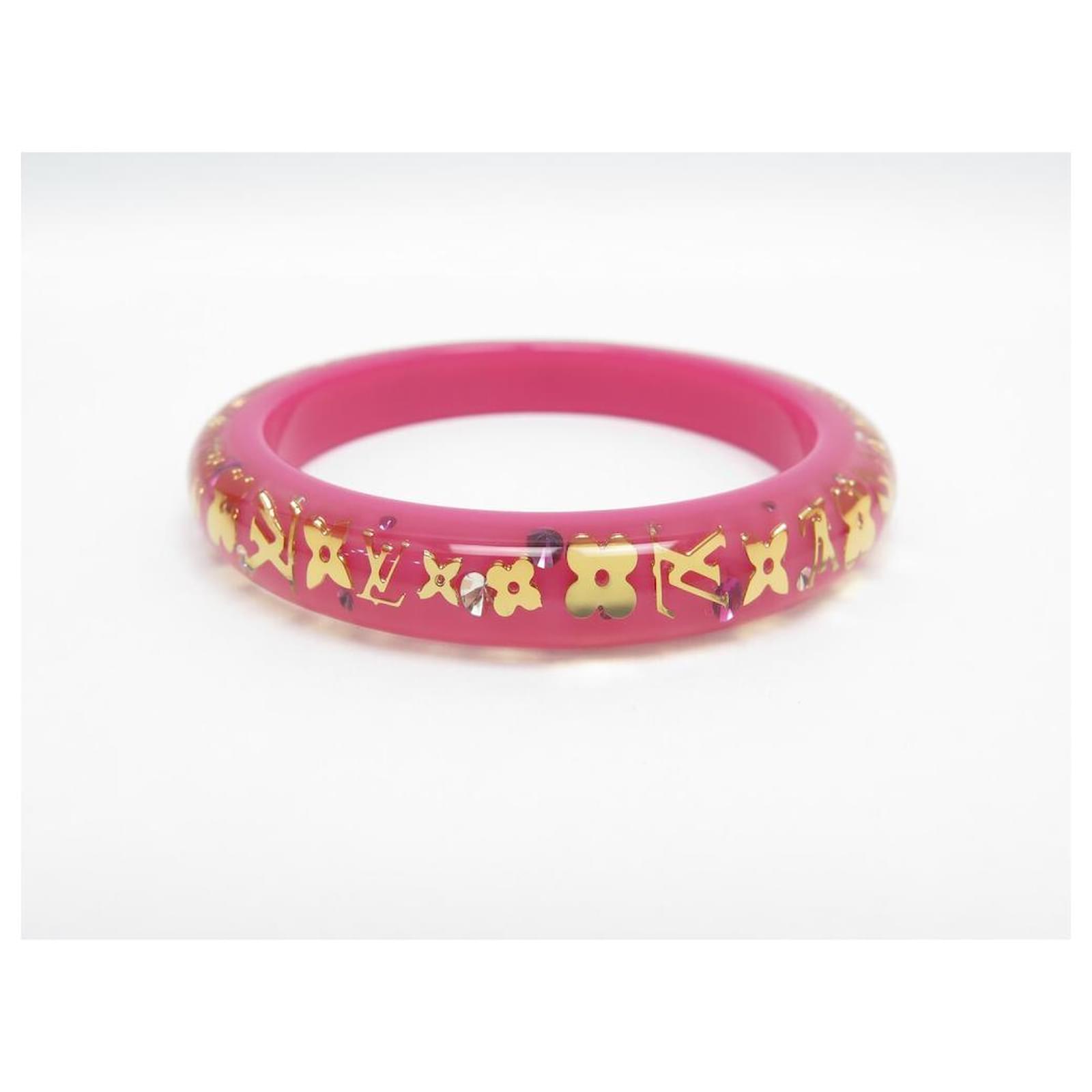 NEW LOUIS VUITTON INCLUSION PM MONOGRAM BRACELET 16 CM RESIN PINK NEW  ref.526031 - Joli Closet