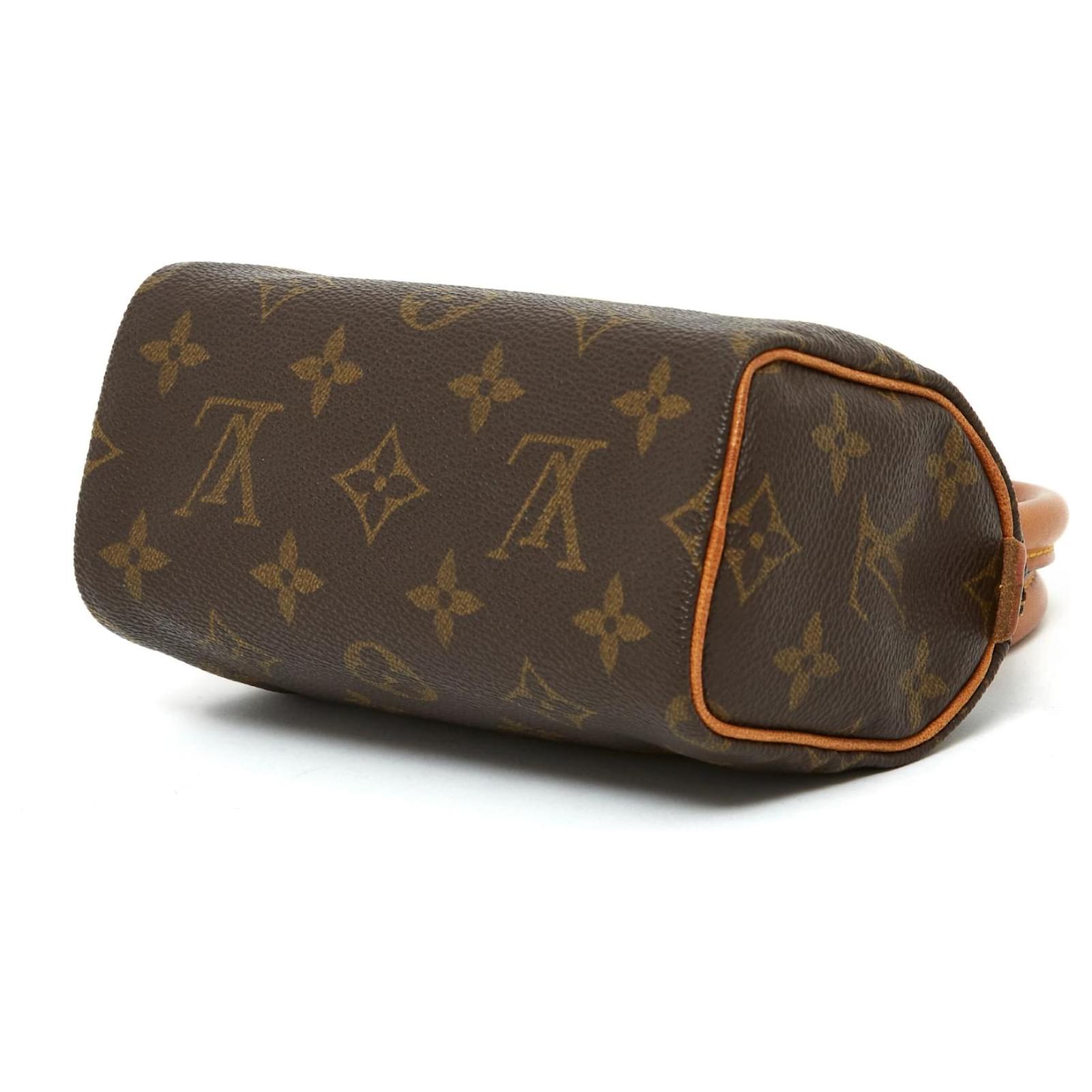 Nano speedy / mini hl cloth handbag Louis Vuitton Brown in Cloth