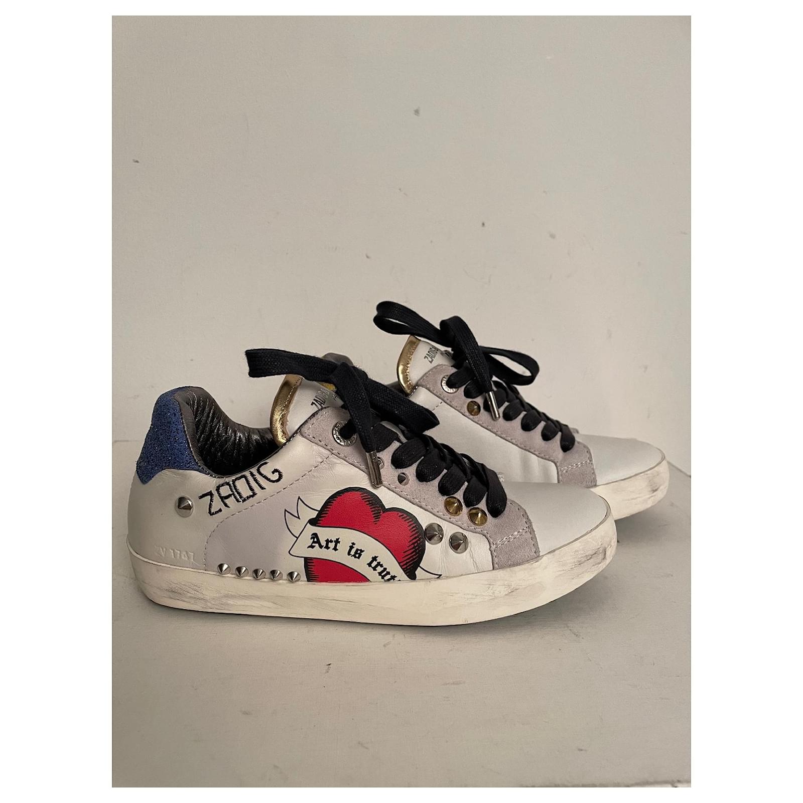 Zadig & Voltaire Sneakers White Leather ref.527064 - Joli Closet