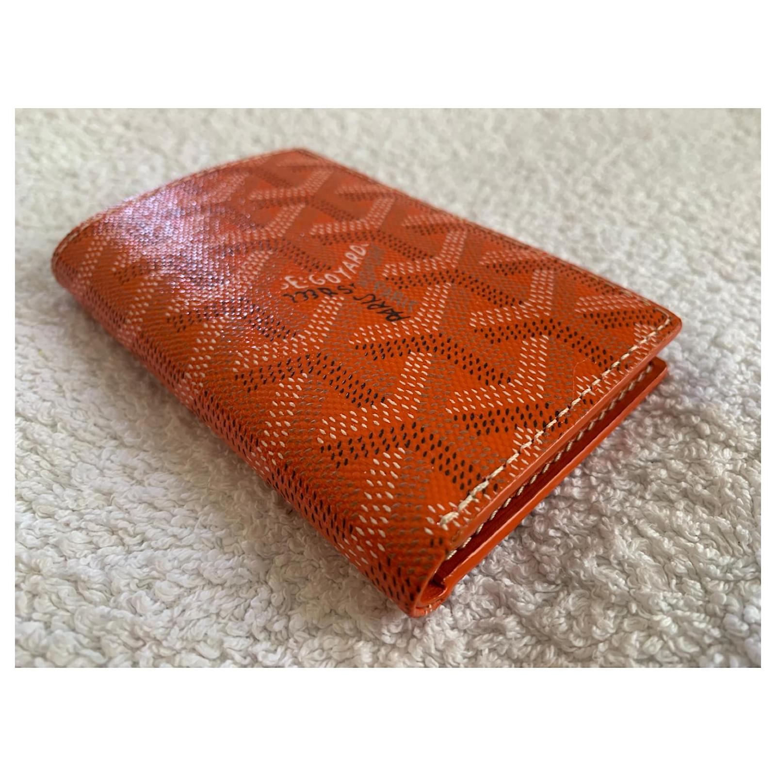 Goyard Orange card holder Leather ref.528041 - Joli Closet