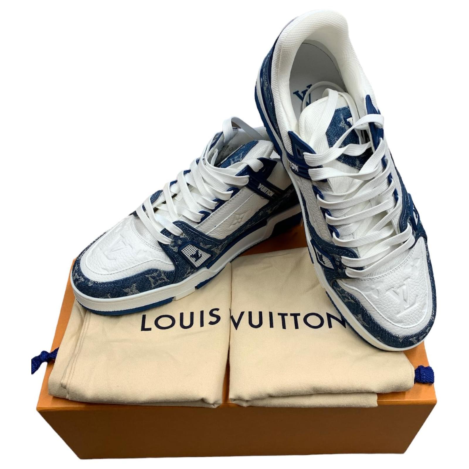 Louis Vuitton Baskets LV Escale neuves Cuir Bleu ref.195890 - Joli