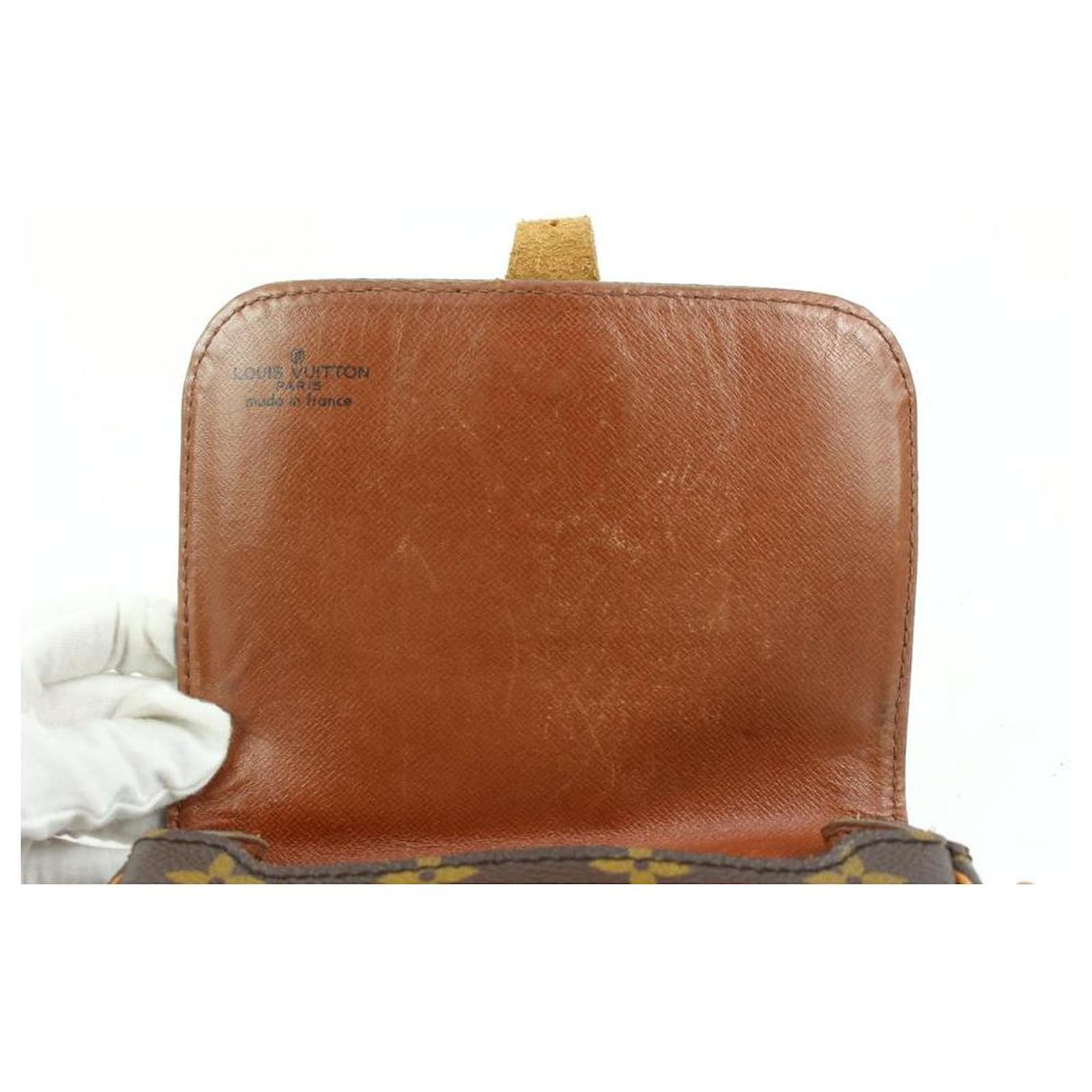 Louis Vuitton Monogram Cartouchiere PM Mini Crossbody Bag Leather