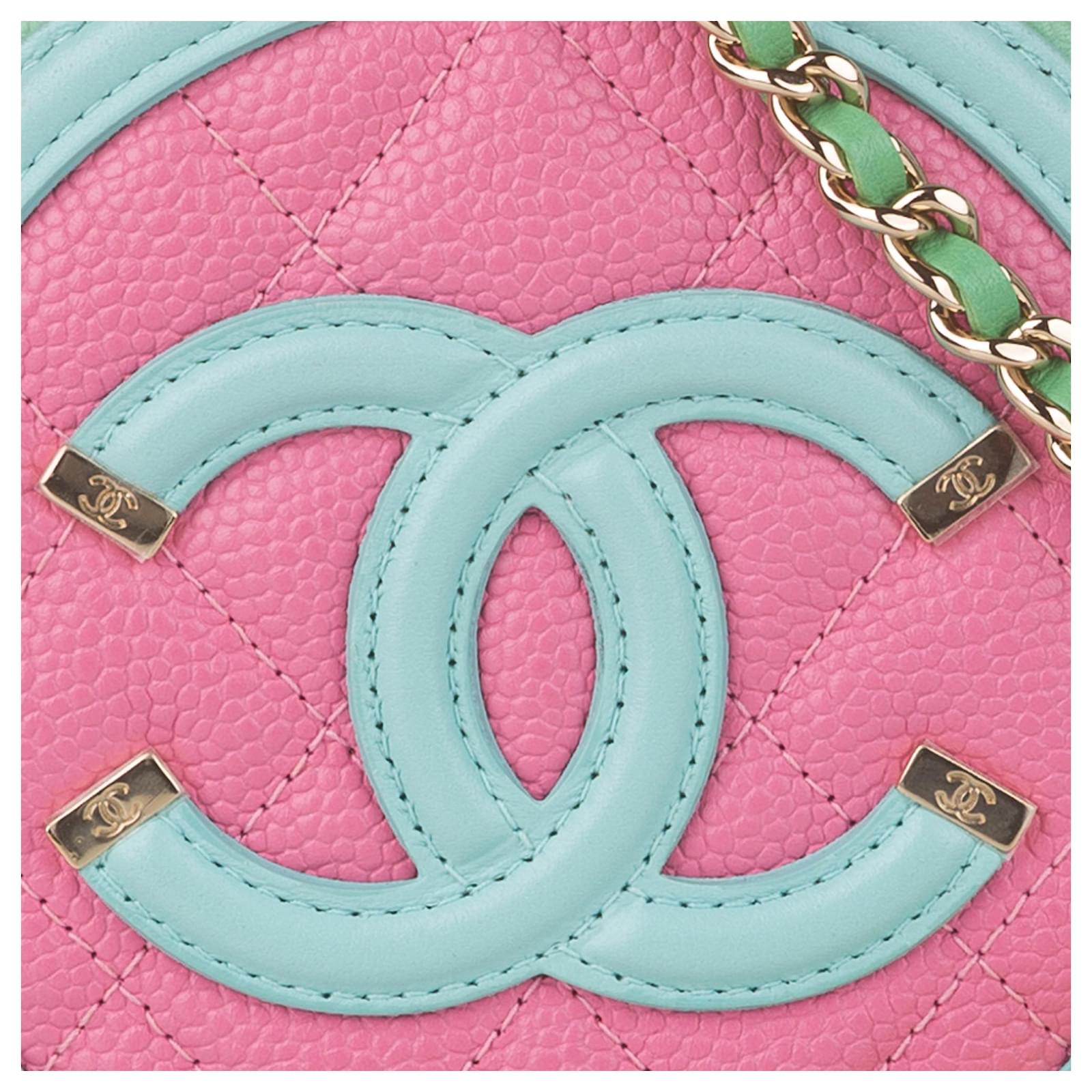Chanel Pink CC Filigree Caviar Leather Crossbody Bag Multiple colors  ref.530475