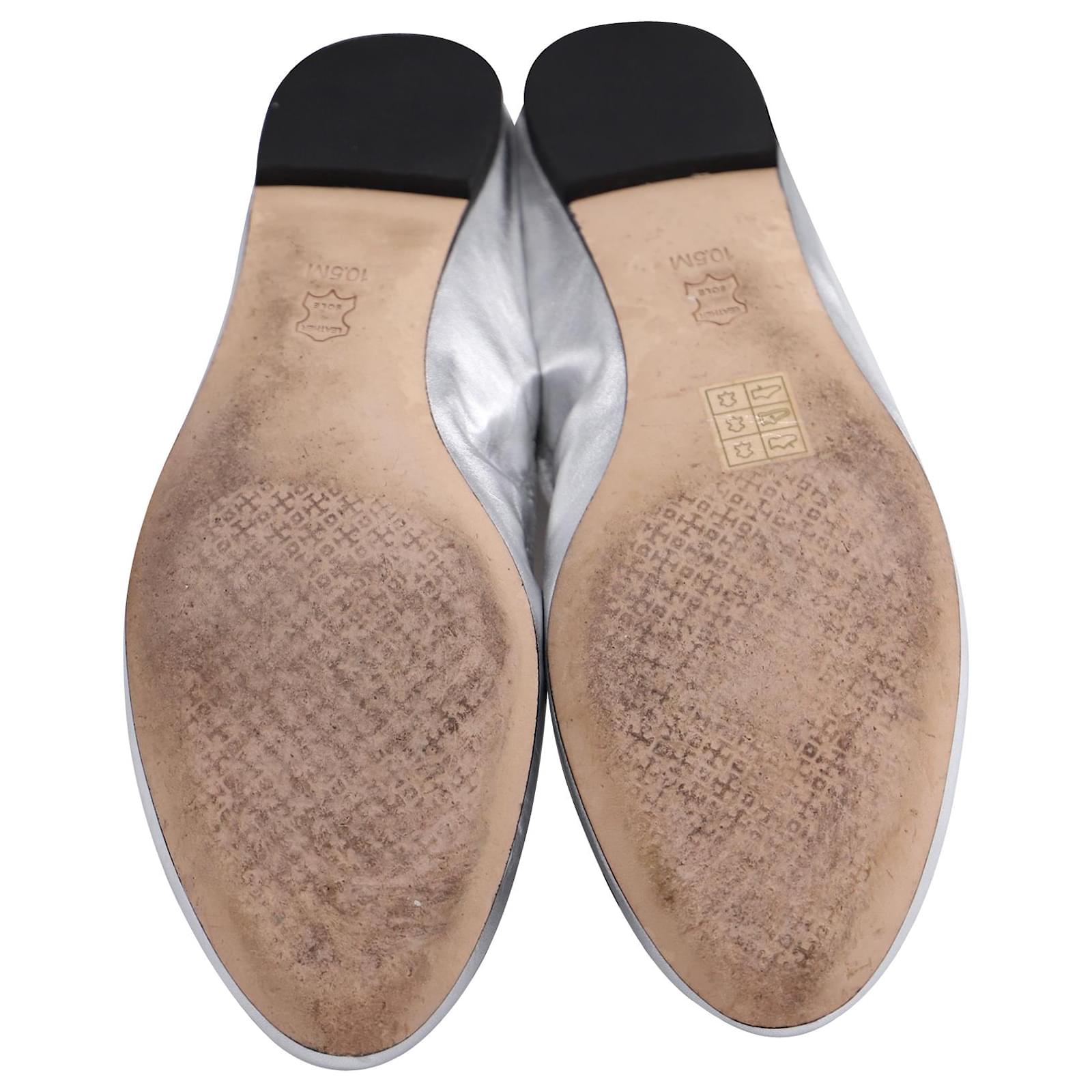 Liana metallic ballet store flat