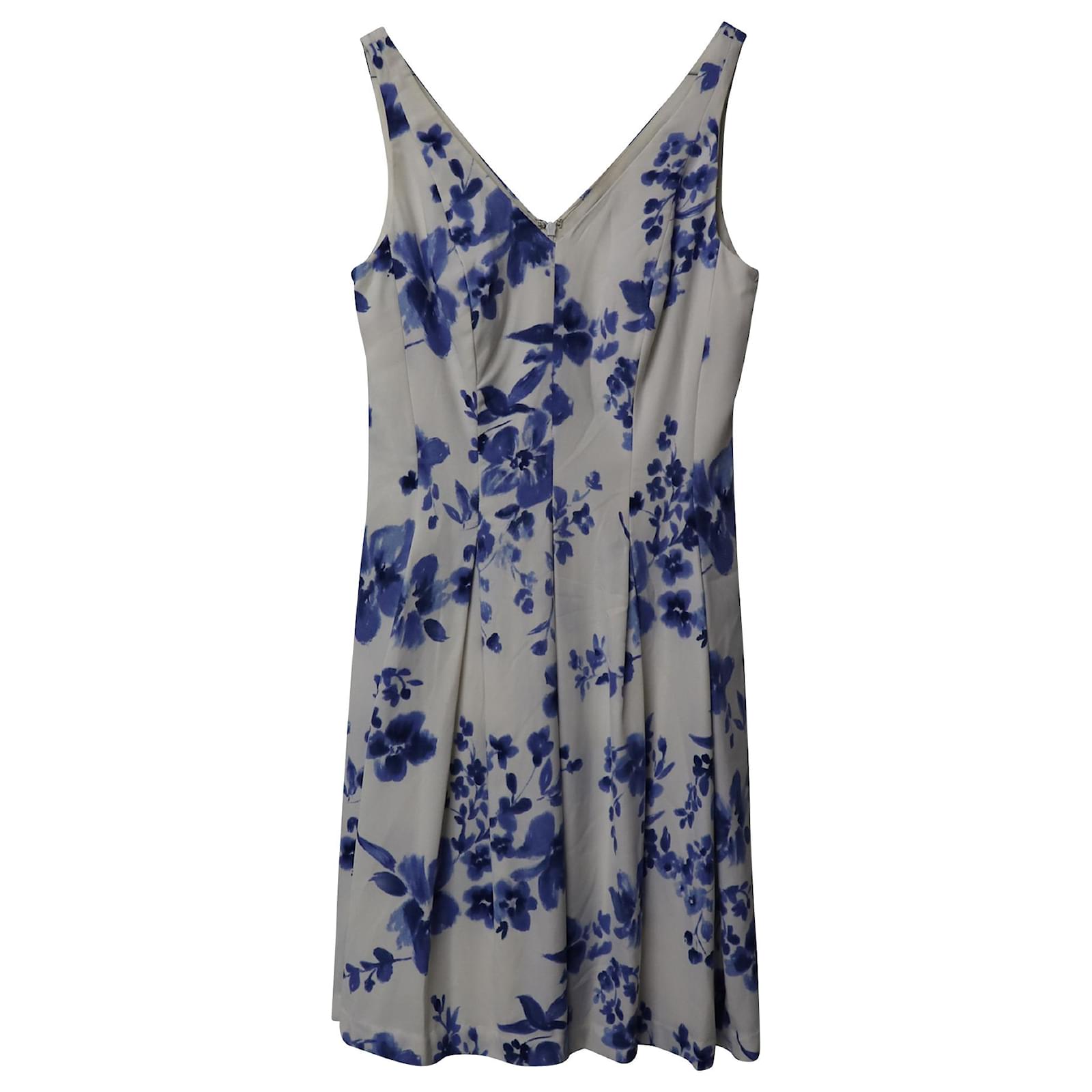 Ralph Lauren Floral Print Dress in White Polyester ref.530529 - Joli Closet