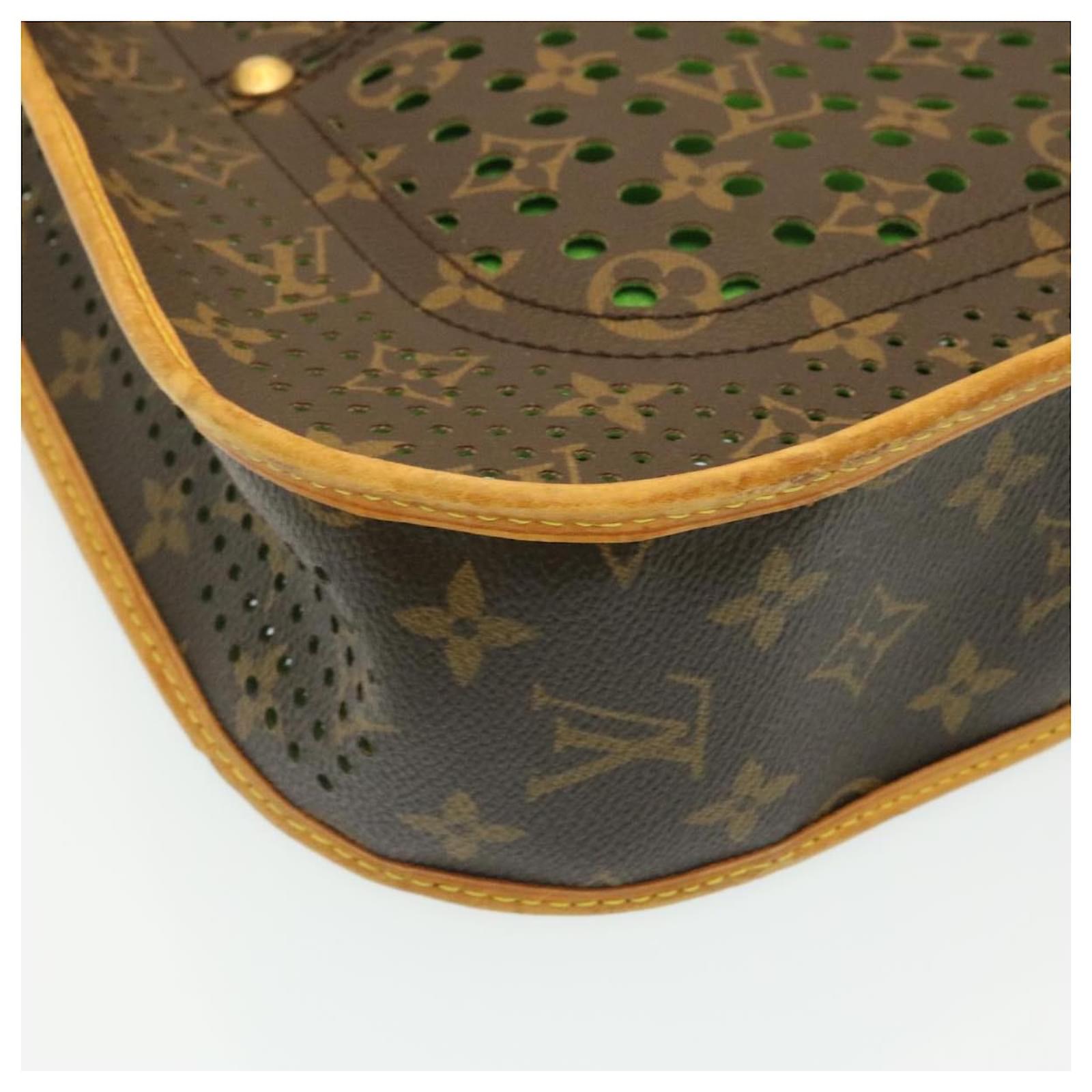 LOUIS VUITTON Monogram Perfo Musette Shoulder Bag Green M95173 LV 
