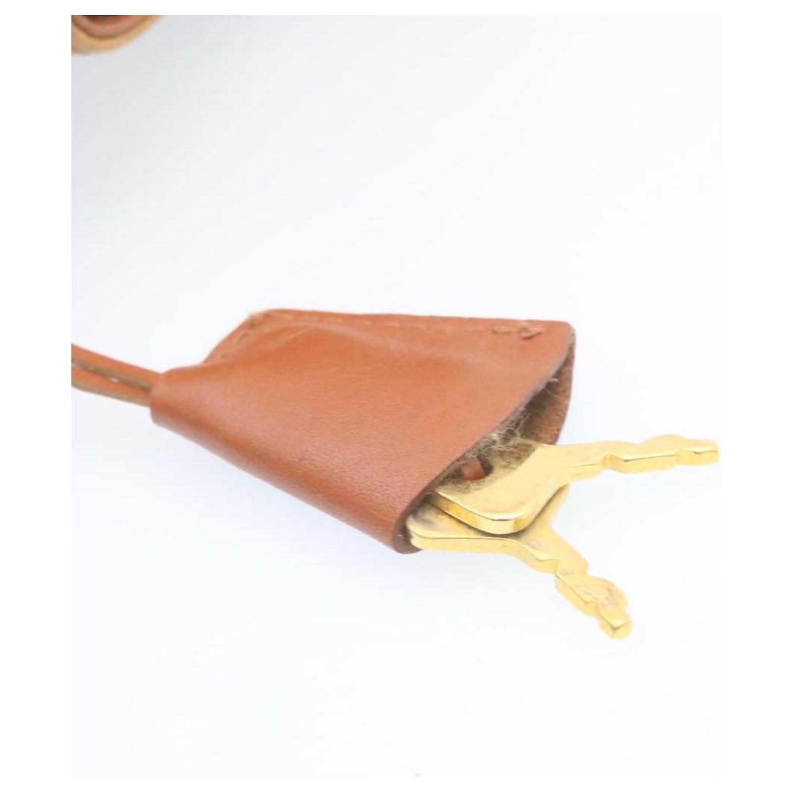 MCM Mini Kelly Vicetos Logogram Hand Bag PVC Leather Brown Auth