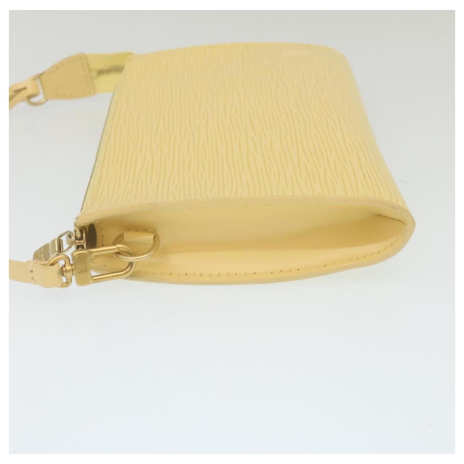 Louis Vuitton Orange Epi Pochette Accessoires Pouch Handbag M5294H