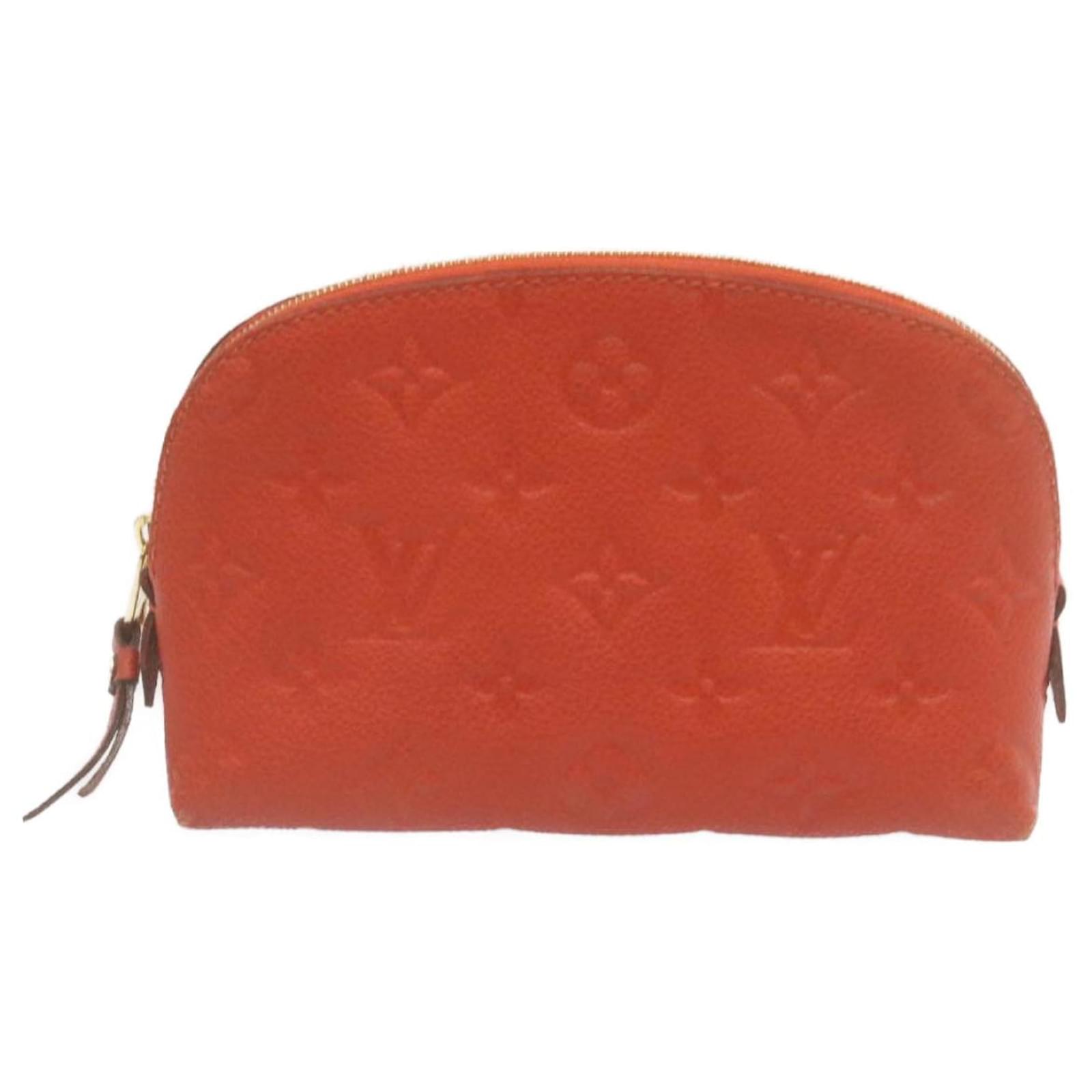 Louis Vuitton Pochette Cosmetic Pouch Monogram Empreinte Scarlet Red M69414  F/S