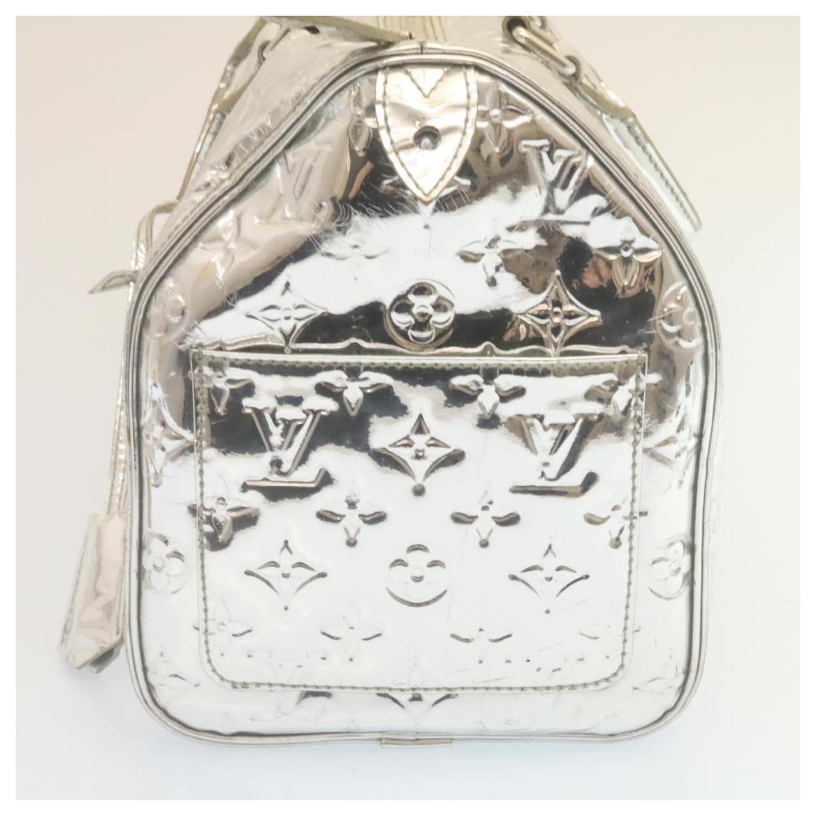 LOUIS VUITTON Monogram Miroir Speedy 30 Silver 72266