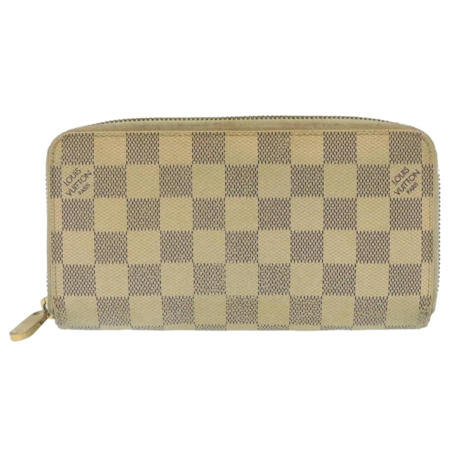 LOUIS VUITTON purse N60019 Zippy wallet Damier Azur Canvas white