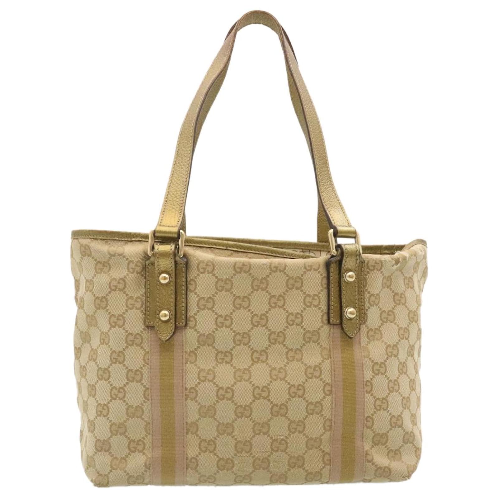 Gucci 137396 Women's GG Canvas Tote Bag White,Baby Pink,Khaki