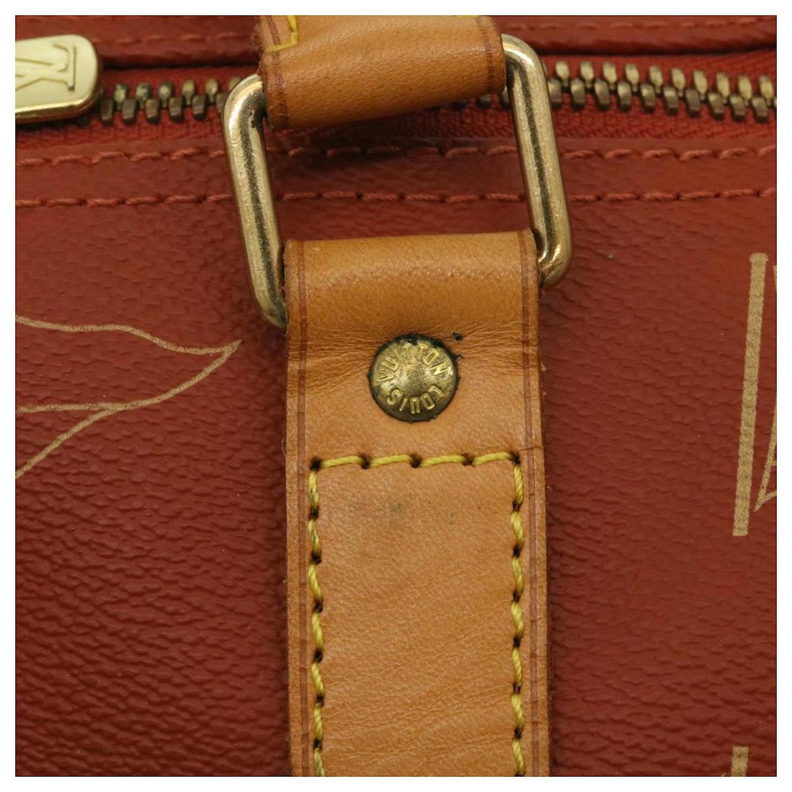 LOUIS VUITTON Copa Louis Vuitton Kabul Boston Bolso Rojo M80020  Autenticación LV1674