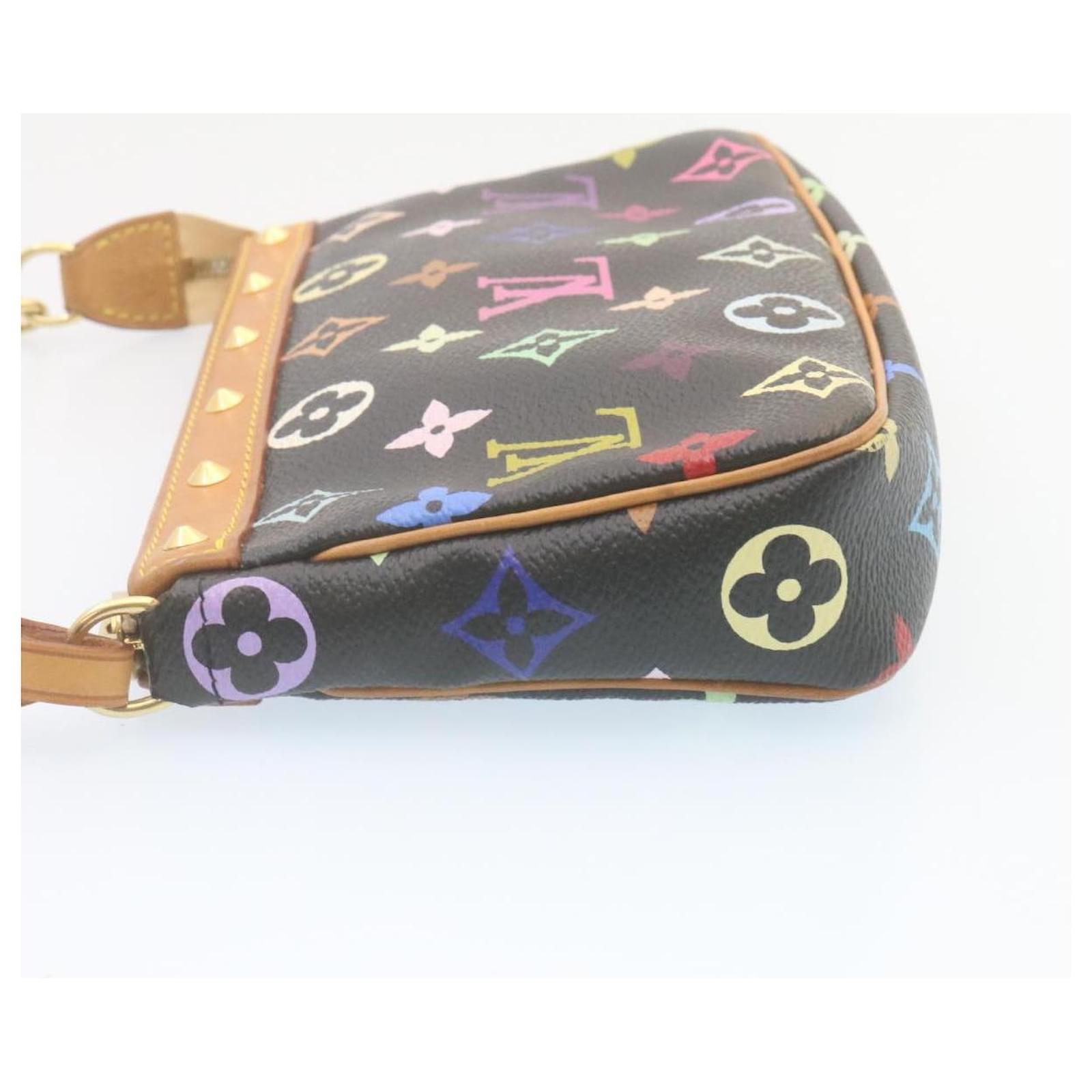 LOUIS VUITTON Monogram Multicolor Pochette Accessoires Pouch Black M92648  LT318 ref.533273 - Joli Closet