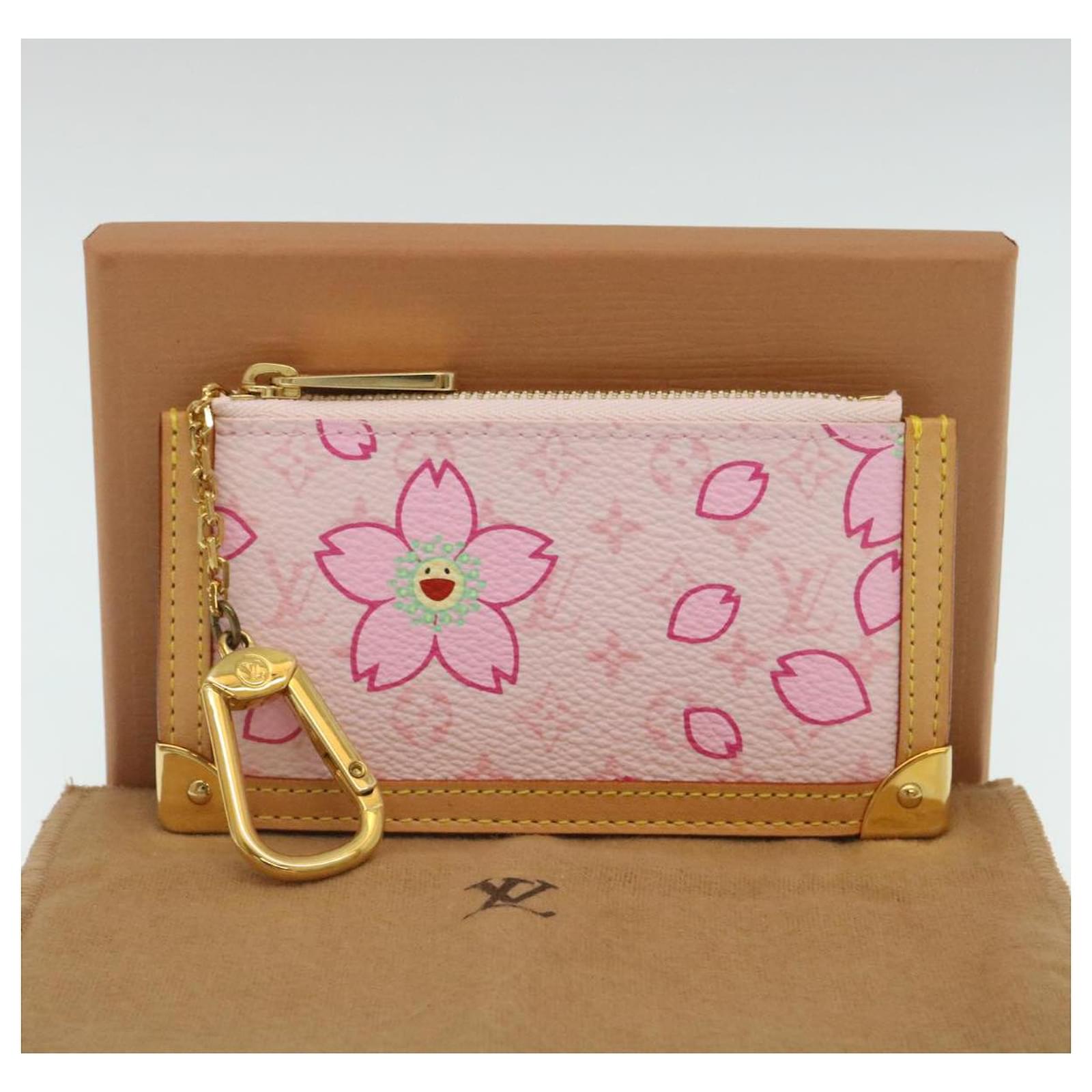 Louis Vuitton, Accessories, Cles Coin Case Pink Cherry Blossom Mono  Canvas