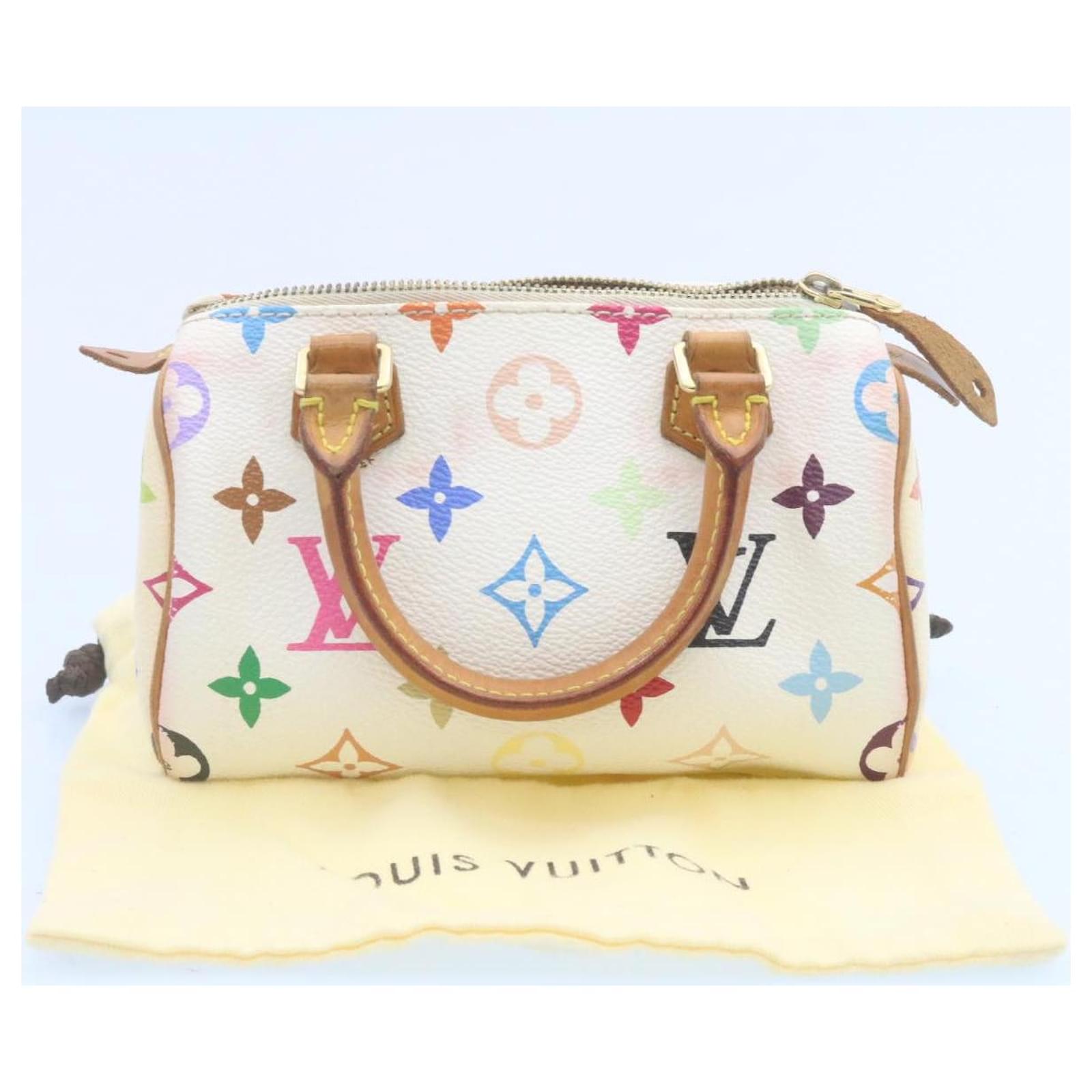 LOUIS VUITTON Monogram Multicolor Mini Speedy Hand Bag White M92645 Auth  tp132 ref.533474 - Joli Closet