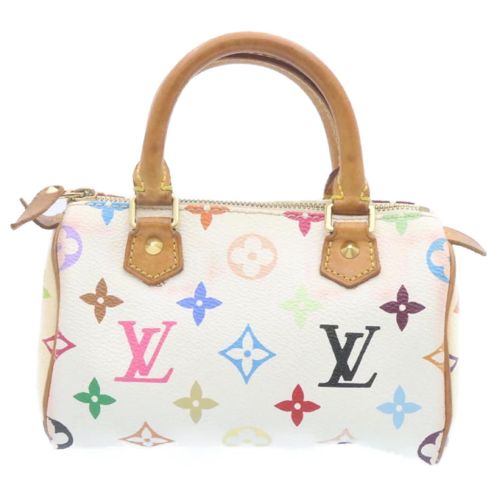 LOUIS VUITTON Monogram Multicolor Mini Speedy Hand Bag White M92645 Auth  gt648 Cloth ref.288089 - Joli Closet