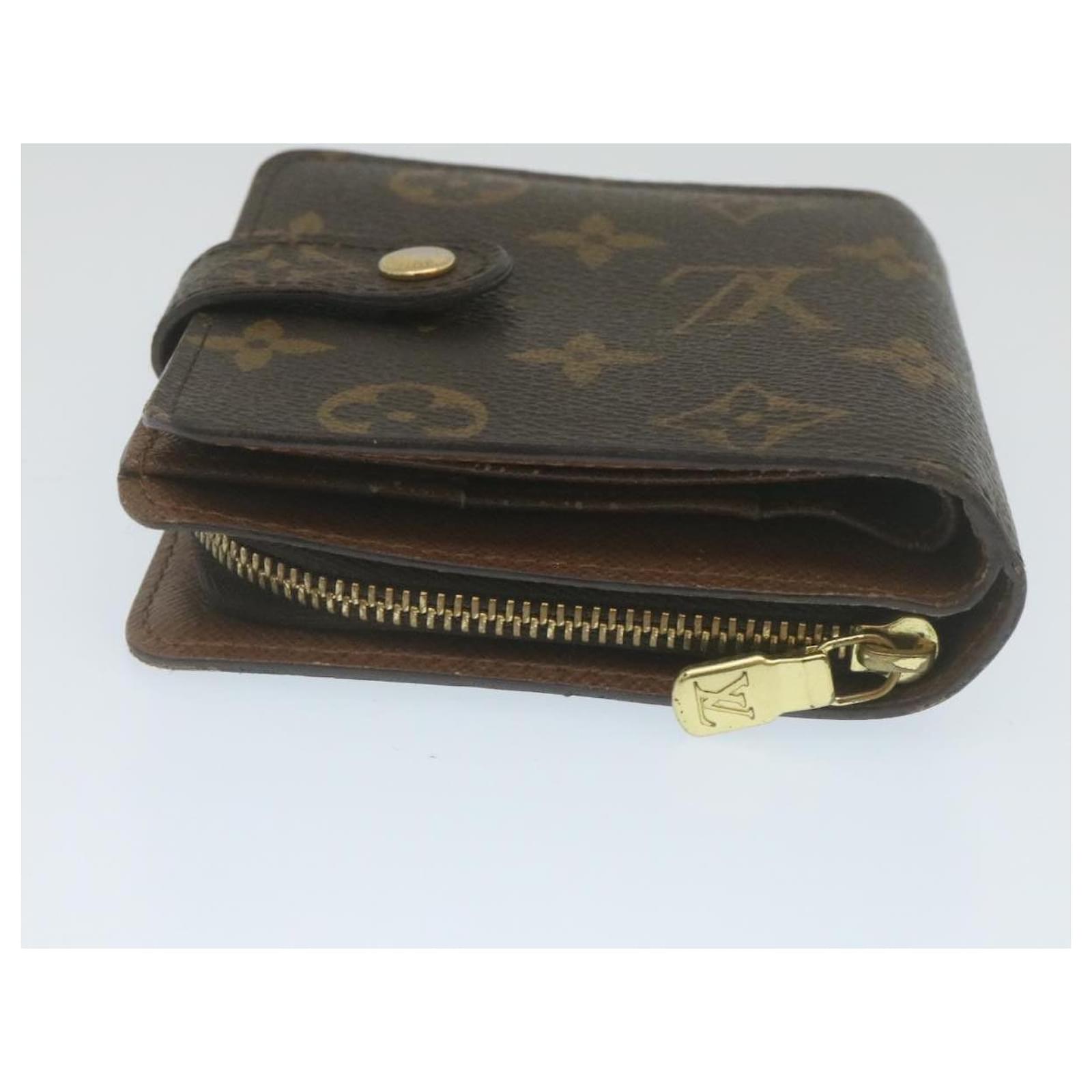 Auth LOUIS VUITTON Monogram M61667 Compact Zip Bifold Wallet Purse