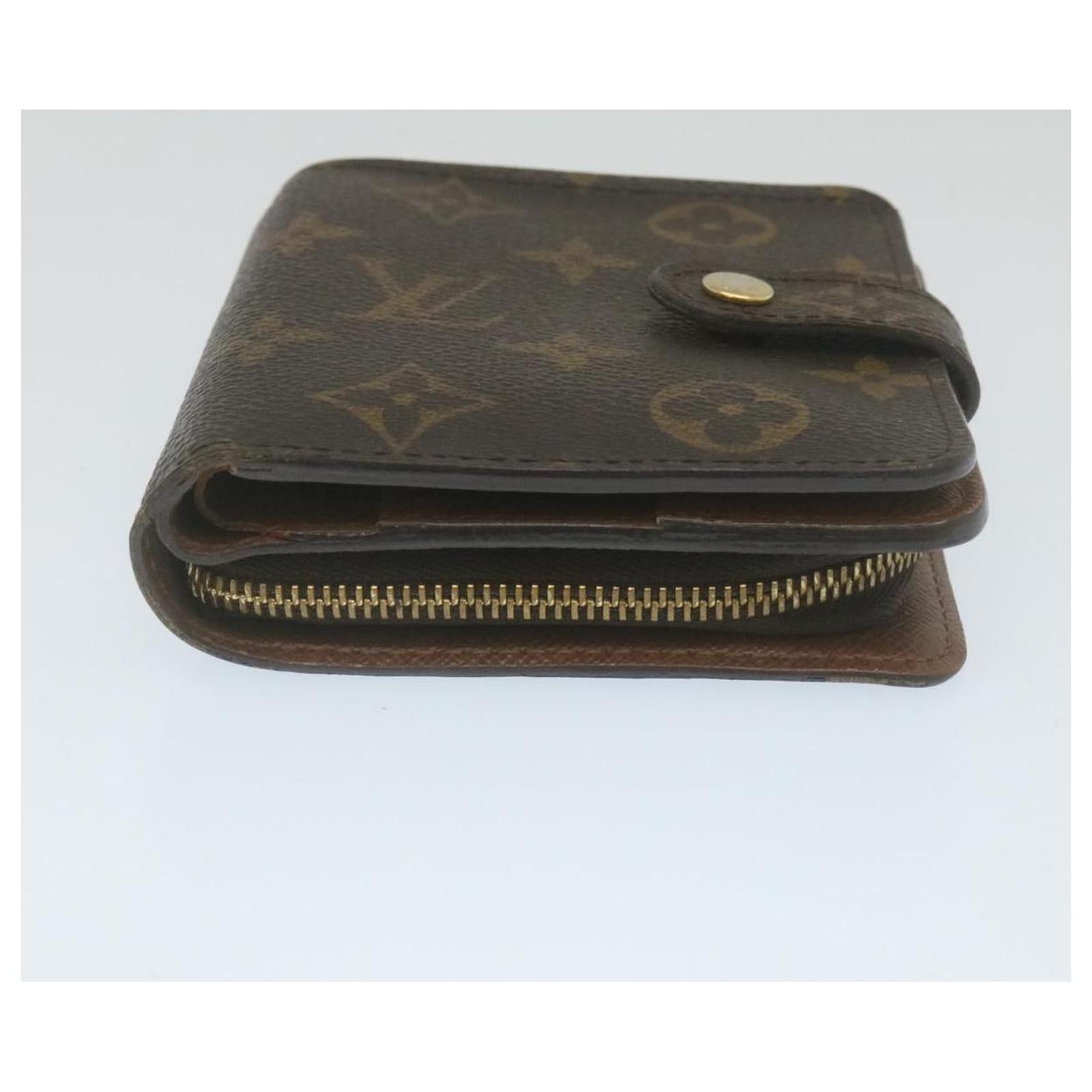 Auth LOUIS VUITTON Monogram M61667 Compact Zip Bifold Wallet Purse