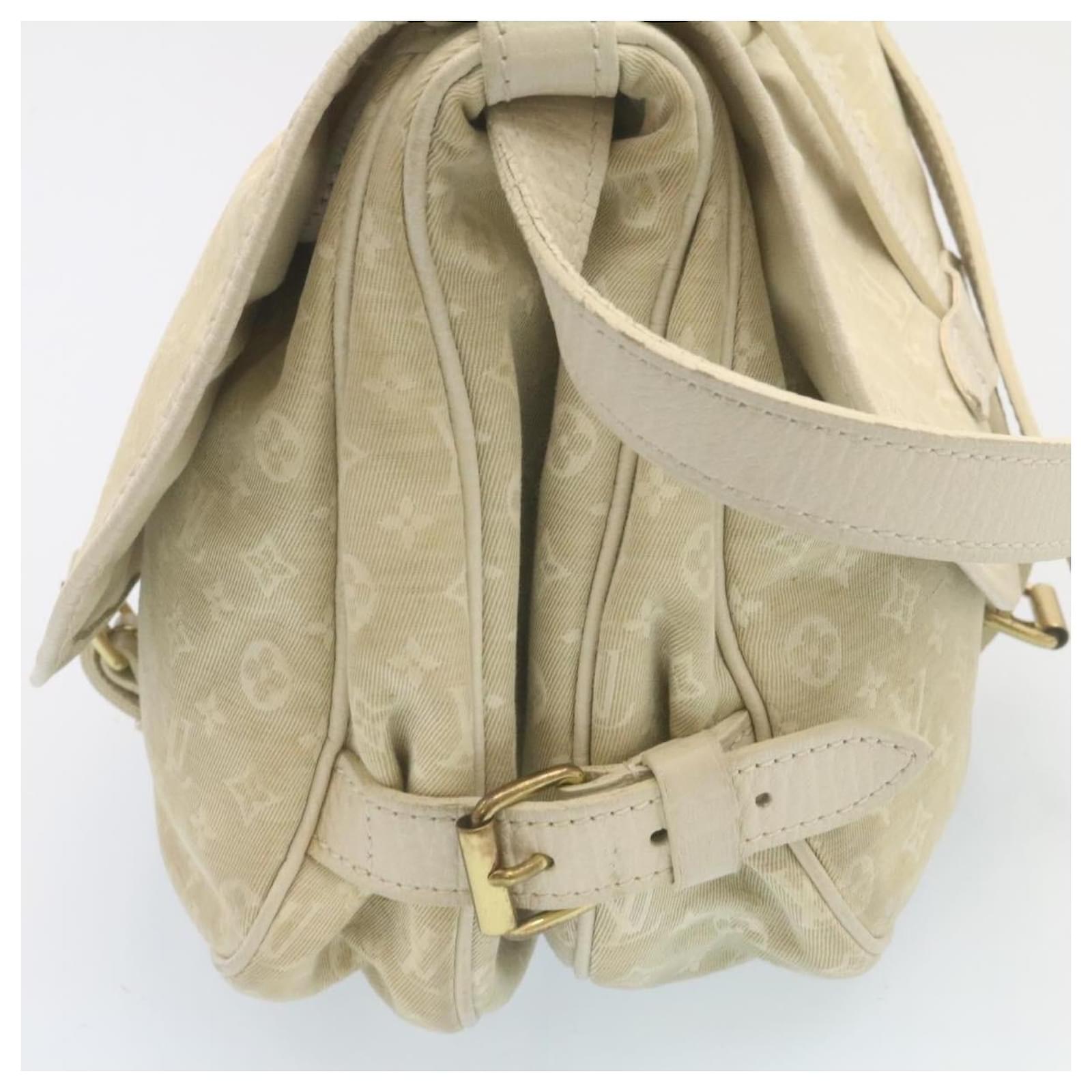 LOUIS VUITTON Monogram Mini Lin Saumur Shoulder Bag Dune M95314 Auth tp159  White Cloth ref.533504 - Joli Closet