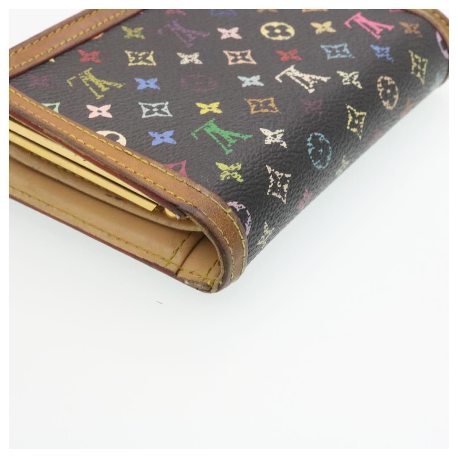 LOUIS VUITTON Multicolor Portefeuille Viennois Wallet Black M92988 auth  39176 ref.872723 - Joli Closet