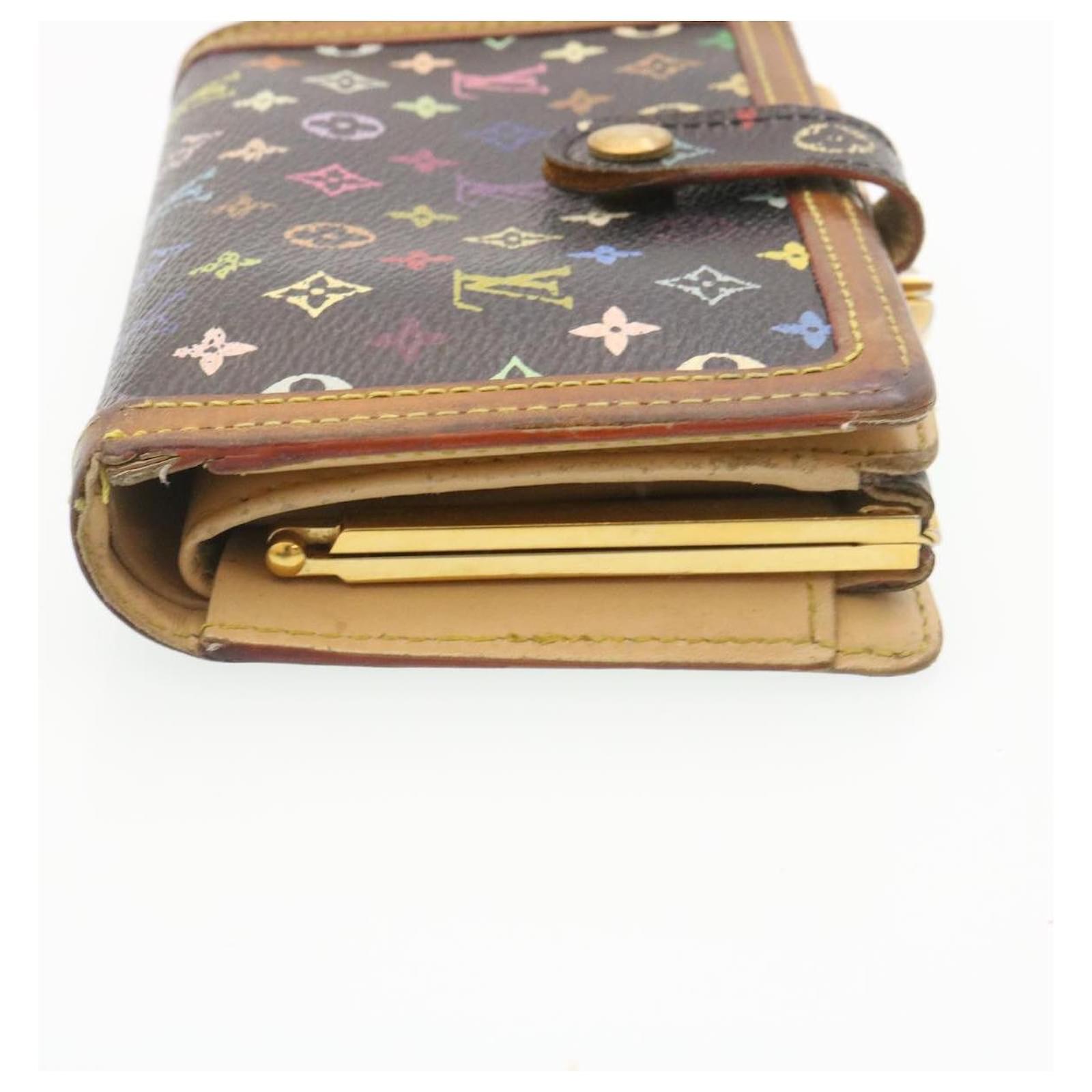 LOUIS VUITTON Multicolor Portefeuille Viennois Wallet Black M92988 auth  39176 ref.872723 - Joli Closet