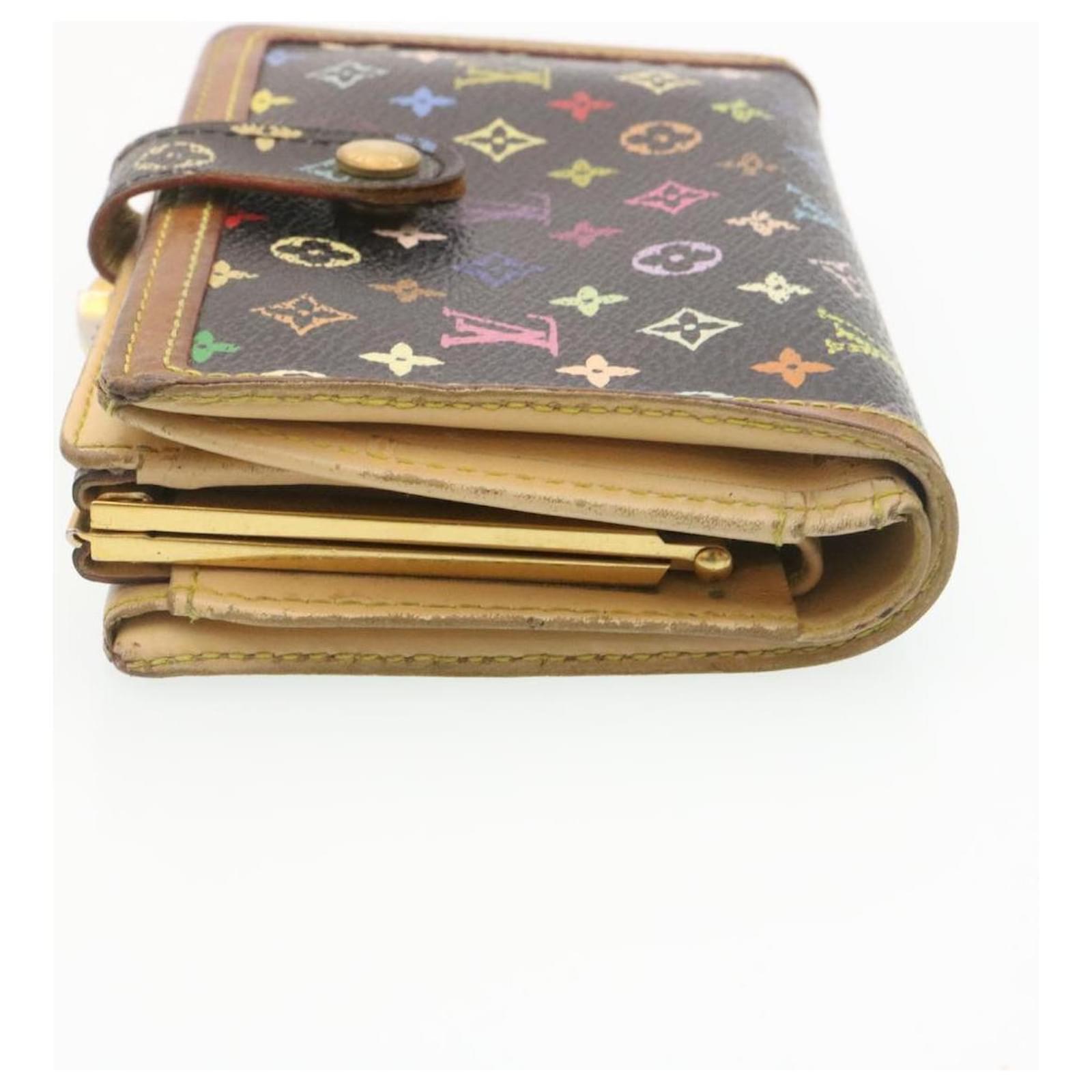 LOUIS VUITTON Multicolor Portefeuille Viennois Wallet Black M92988 auth  39176 ref.872723 - Joli Closet