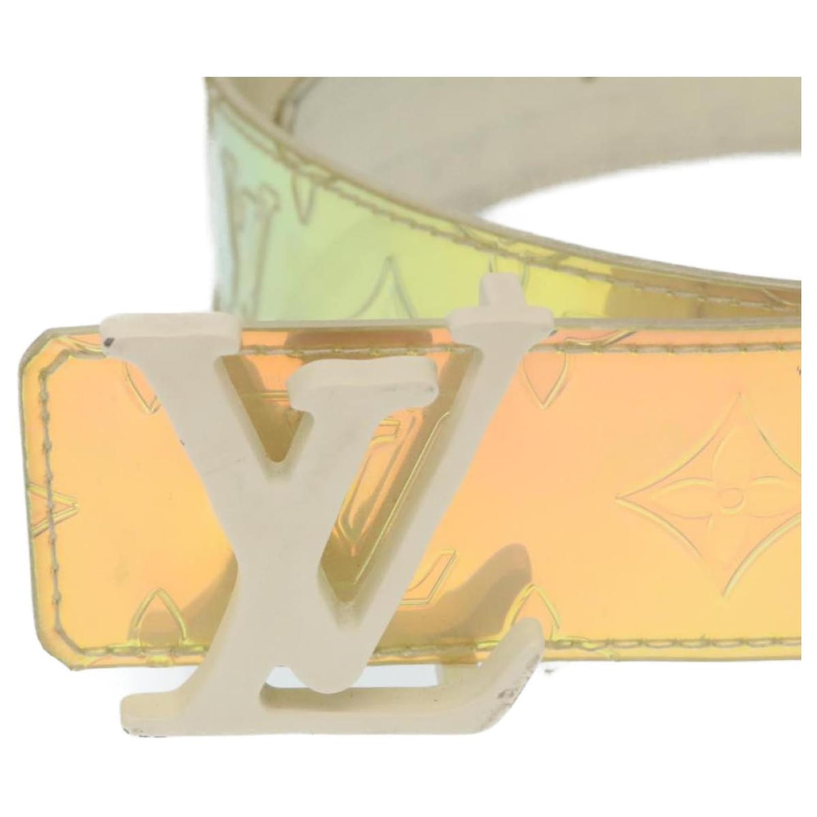LOUIS VUITTON Monogram Prism Ceinture LV shape Belt M0219 LV Auth 29336  Multiple colors Cloth ref.533805 - Joli Closet