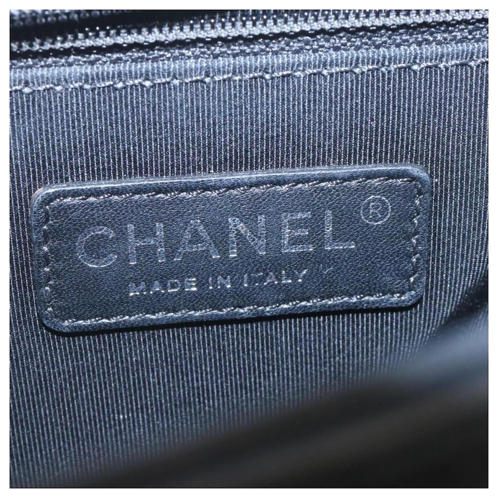 CHANEL Matelasse Boy Chanel Chain Shoulder Bag Lamb Skin Black CC Auth  29190 ref.533882