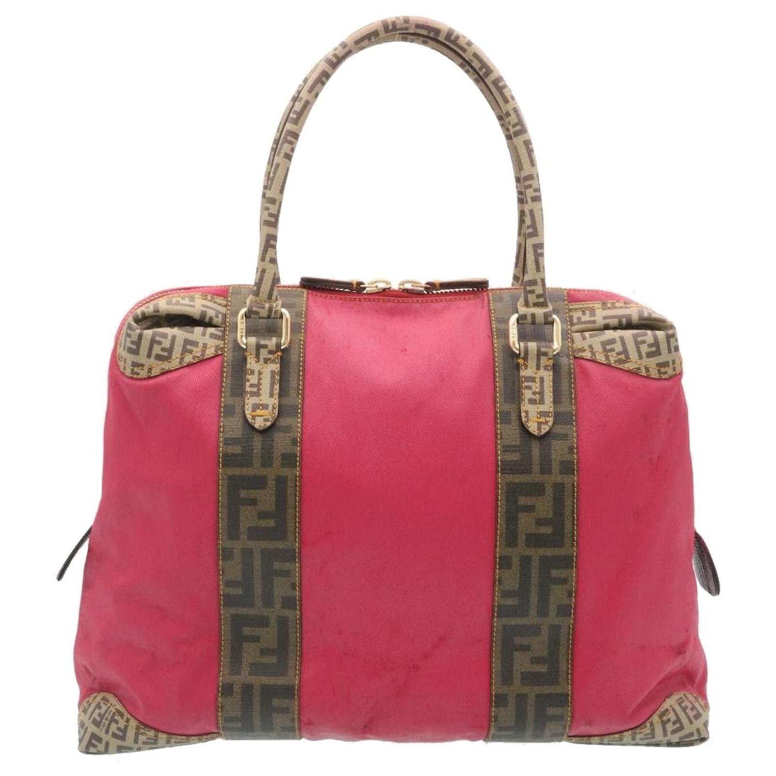 FENDI Shoulder Bag Coated Canvas Zucca Zucchino Canvas Pink Brown Auth  jk987 ref.533924 - Joli Closet
