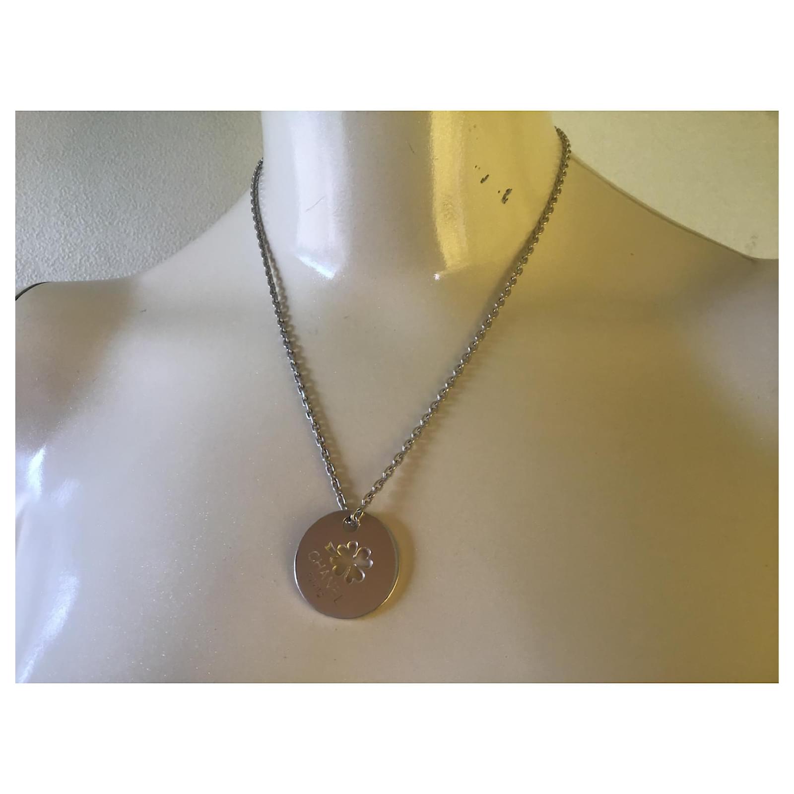 Buy CHANEL Gold CC Clover Necklace Pre-Owned at Ubuy India
