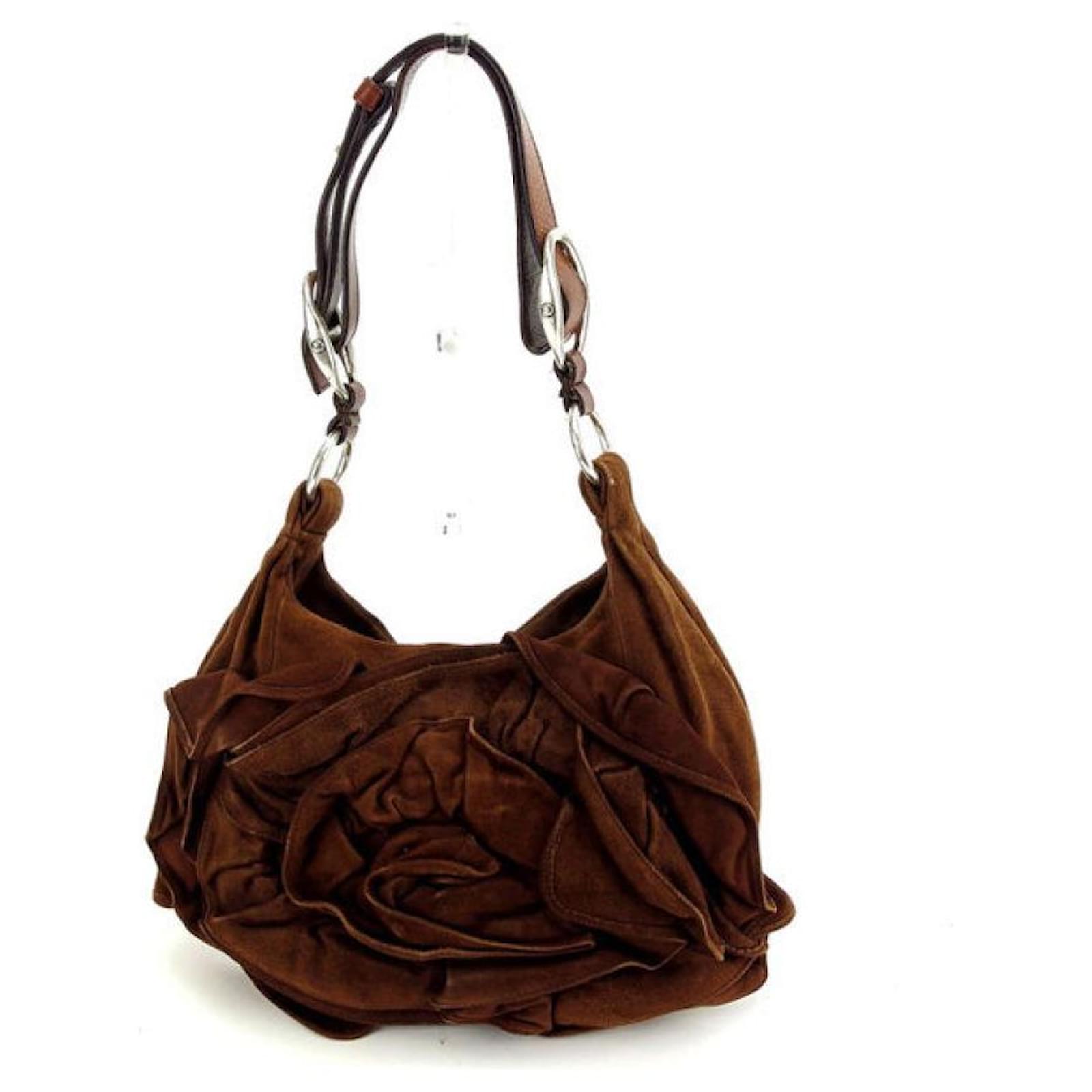 [Used] Yves Saint Laurent Shoulder Bag Back One Shoulder Naja Brown x