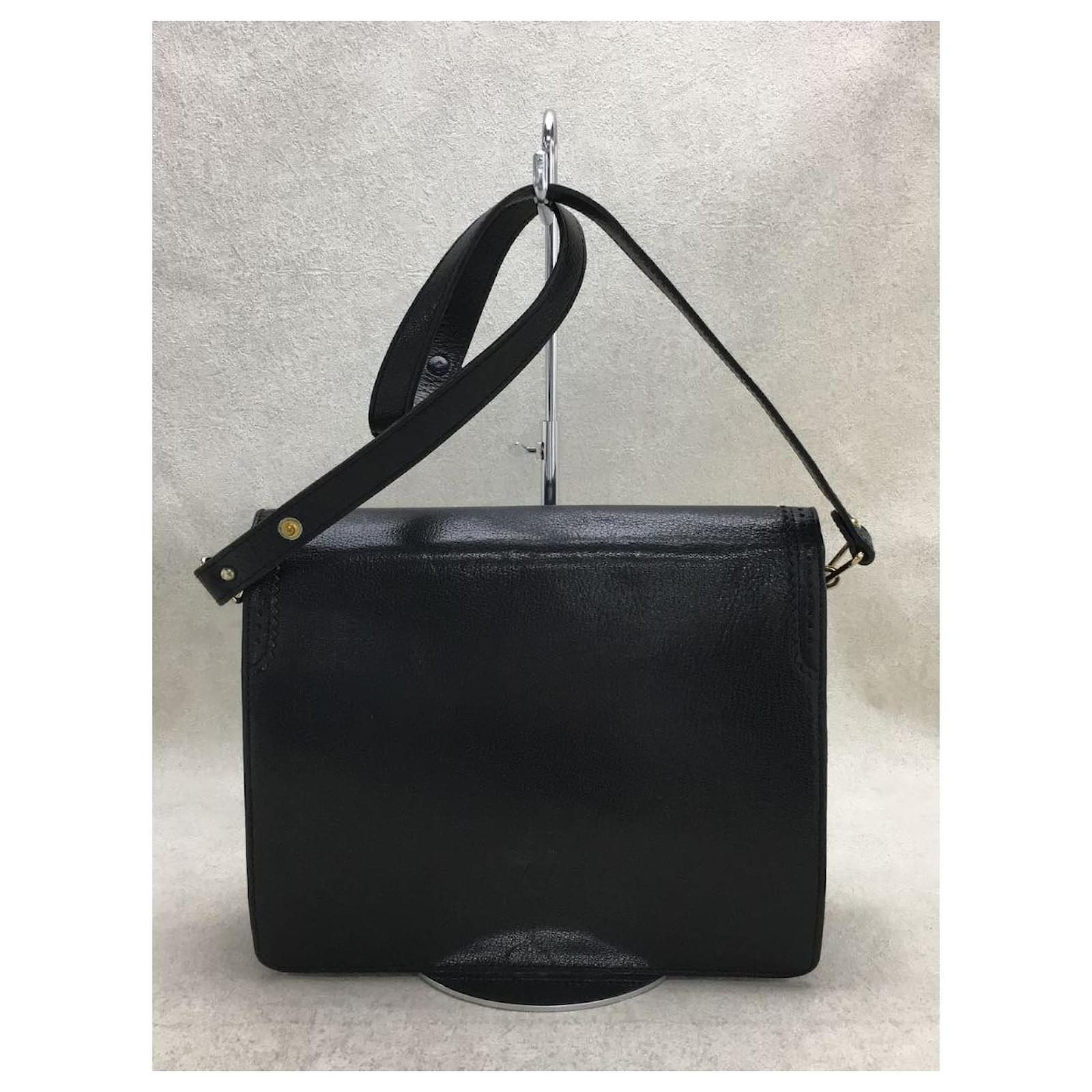 [Used] YVES SAINT LAURENT Shoulder bag / Leather / BLK / Plain Black ...