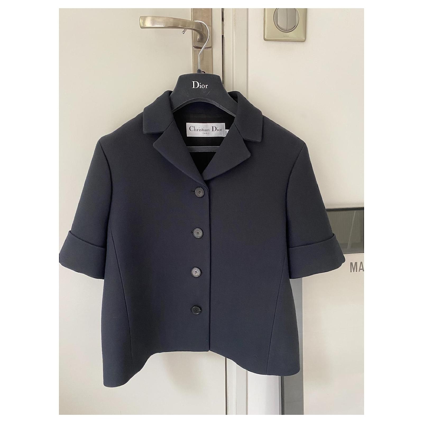 Dior Jacket with short sleeves Black Wool Joli Closet