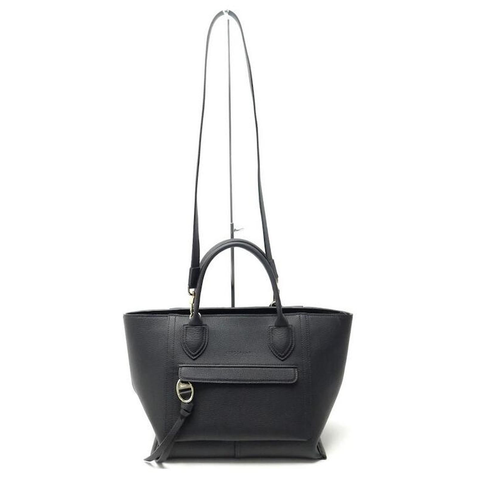 New Longchamp Mailbox Large Handbag 10105hta Tote Black Seed Leather Bag Ref535191 Joli Closet 6813