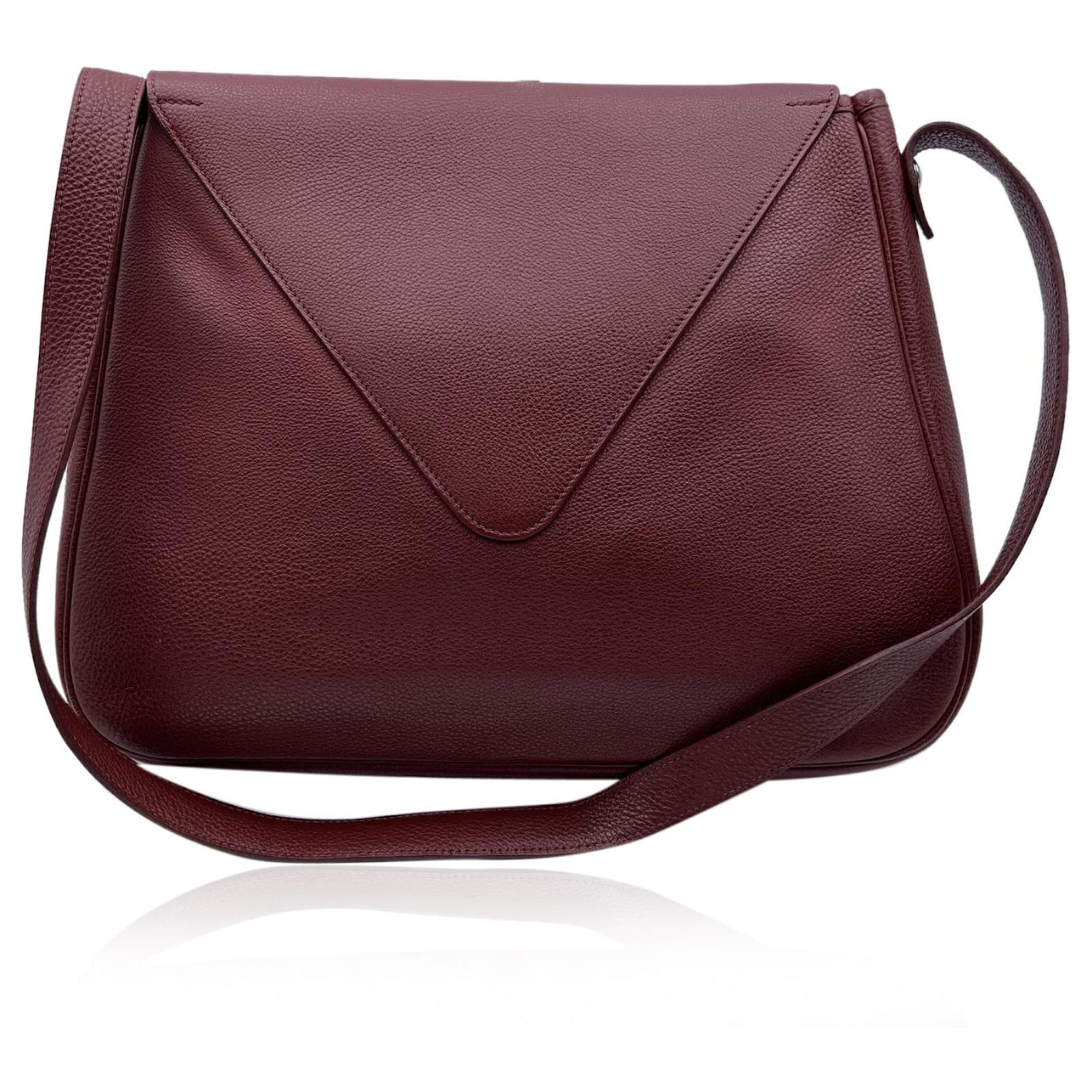 Hermès Hermes Vintage Brown Leather Large Christine Envelope Shoulder Bag  ref.535208 - Joli Closet