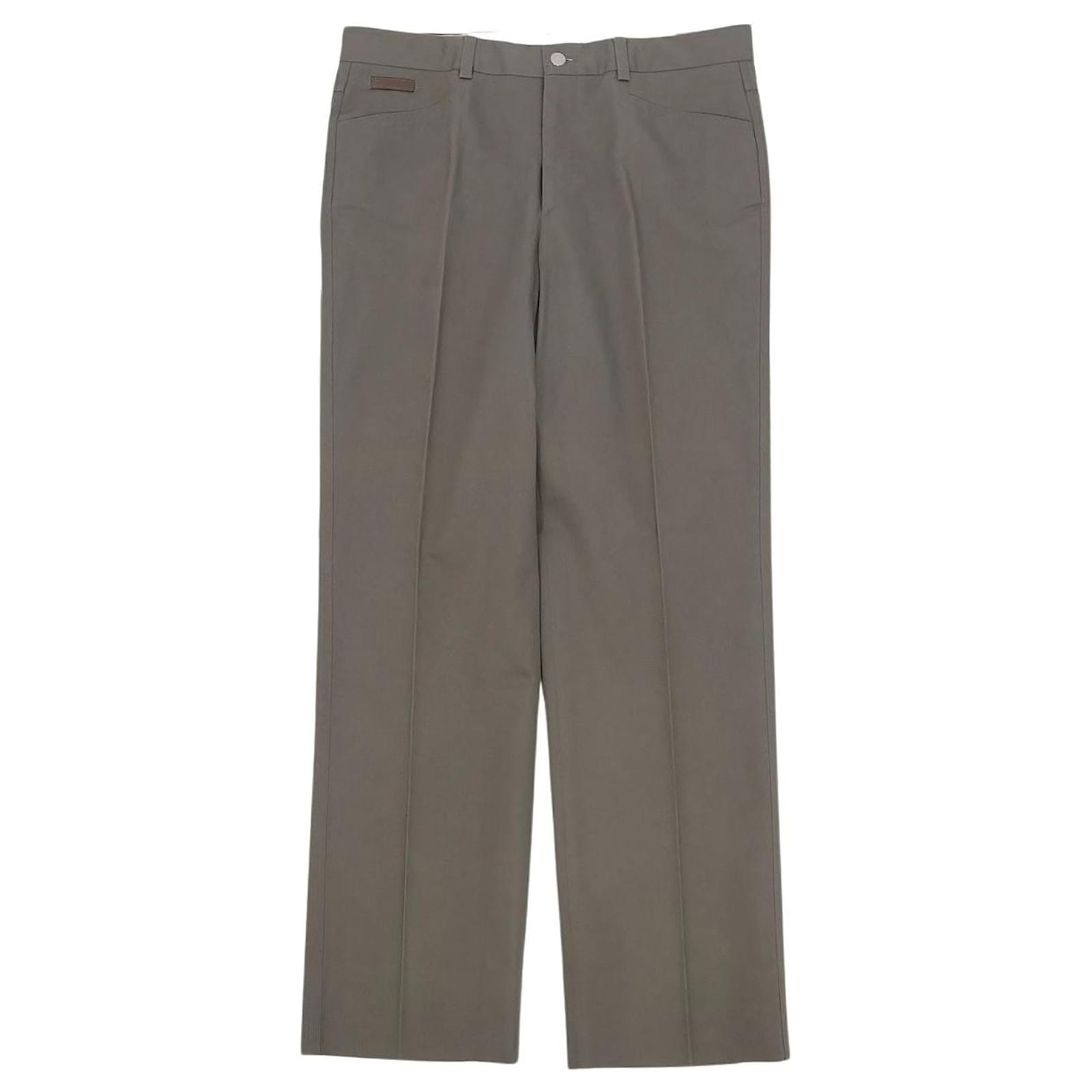 Hermès [Occasion] Hermes HERMES Serie Button Cotton Straight Pants