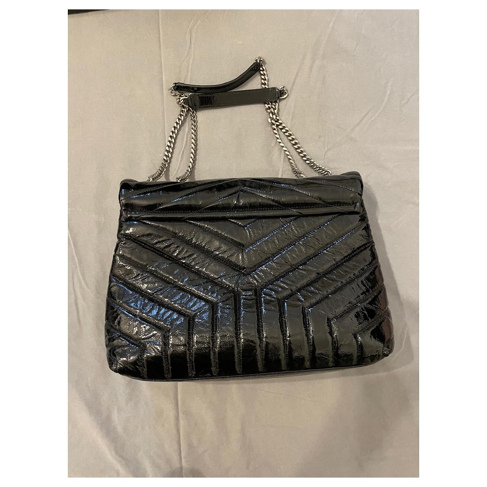 Loulou Yves Saint Laurent Lou lou bag Black Varnish ref.535900