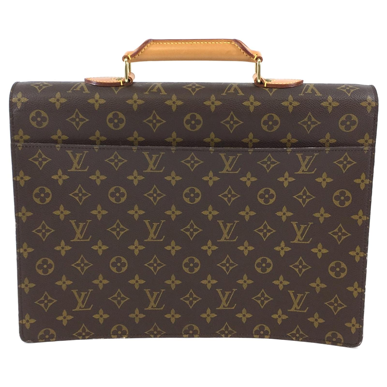 Louis Vuitton Brown Monogram Canvas Laptop Bag Briefcase Serviette  Conseiller