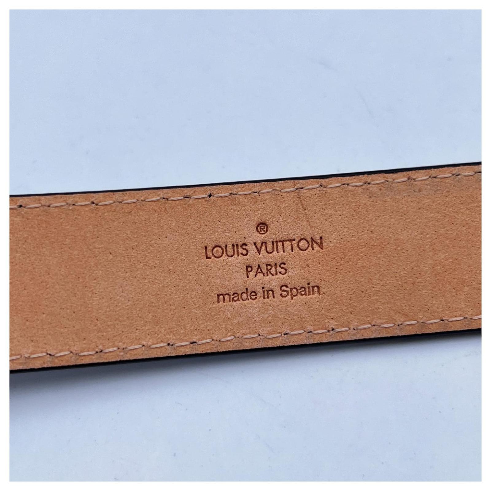 Louis Vuitton Brown Mini Monogram Canvas Logo Buckle Belt Size 95/38 Cloth  ref.536150 - Joli Closet