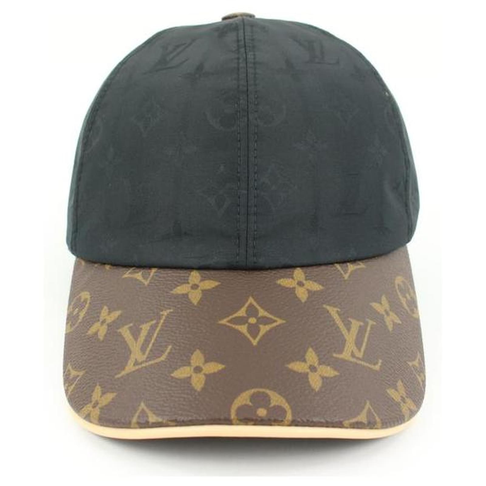 Louis Vuitton Large Black x Brown Monogram Cap Ou Pas Baseball Hat 49lv217s  at 1stDibs