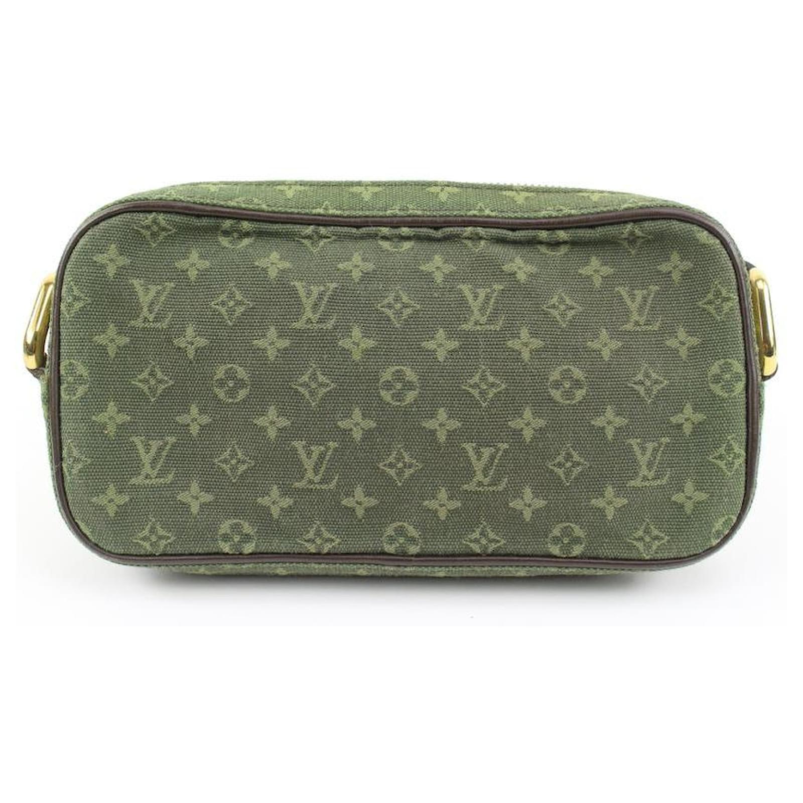 Louis Vuitton Green Khaki Mini Lin Juliette MM Crossbody bag 254lvs212