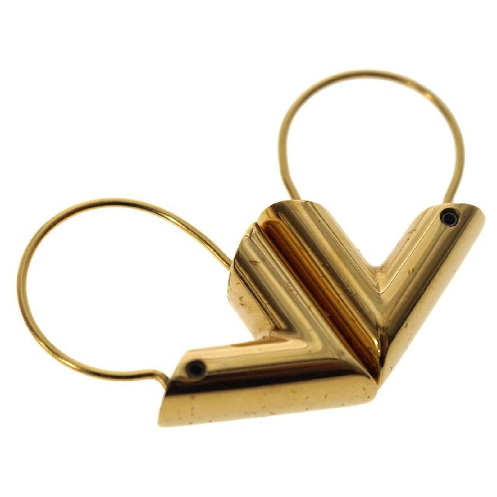 Louis Vuitton Orecchini LV nuovi D'oro Metallo ref.491335 - Joli Closet