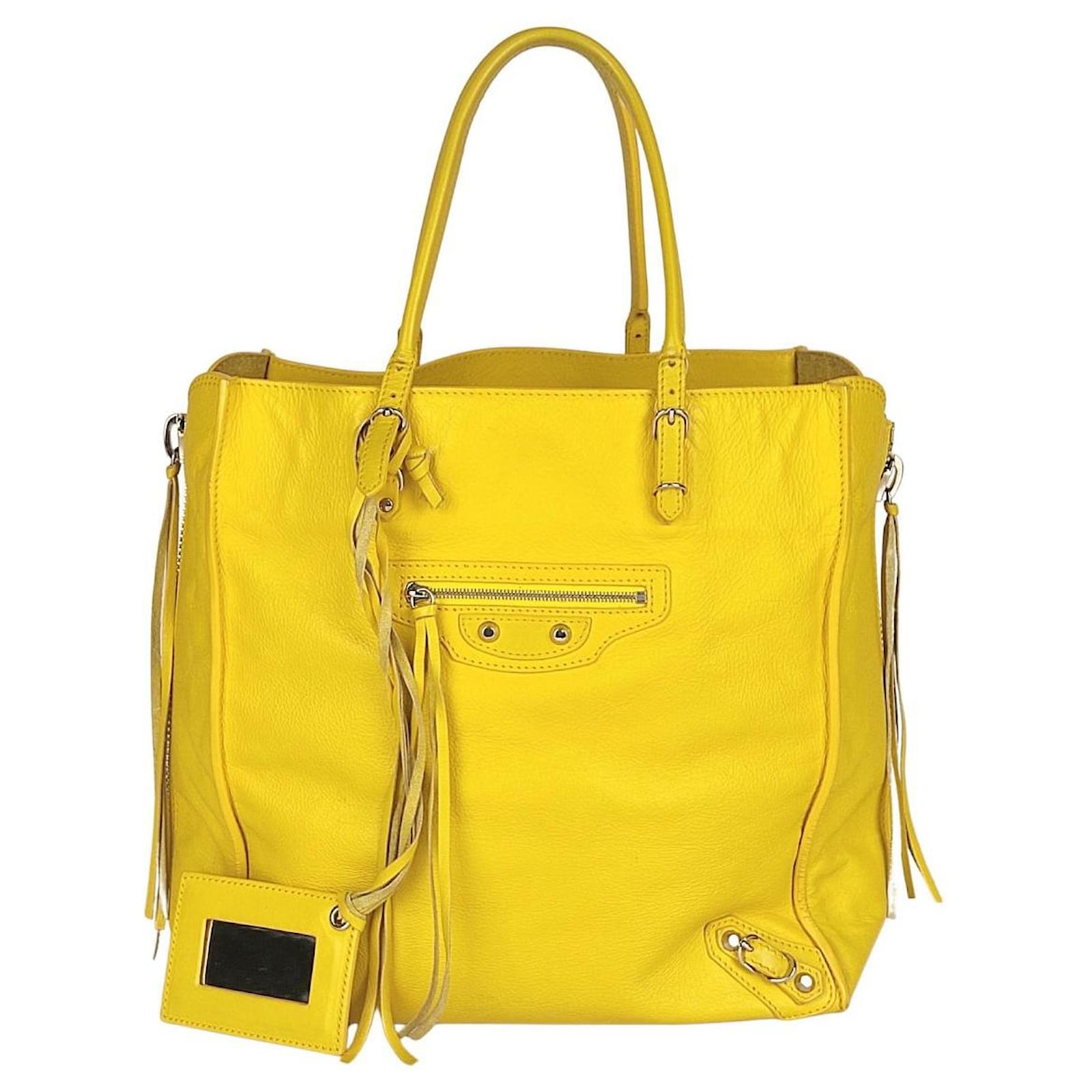 Balenciaga Papiertasche aus gelbem Leder ref.536419 - Joli Closet