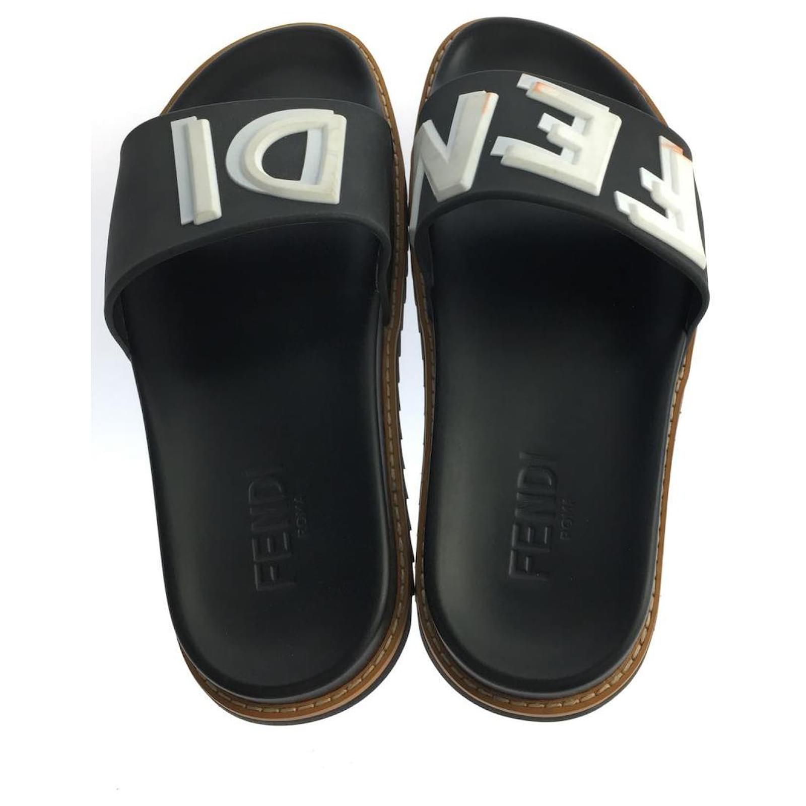 Fendi shoes new Black Leather ref.169743 - Joli Closet