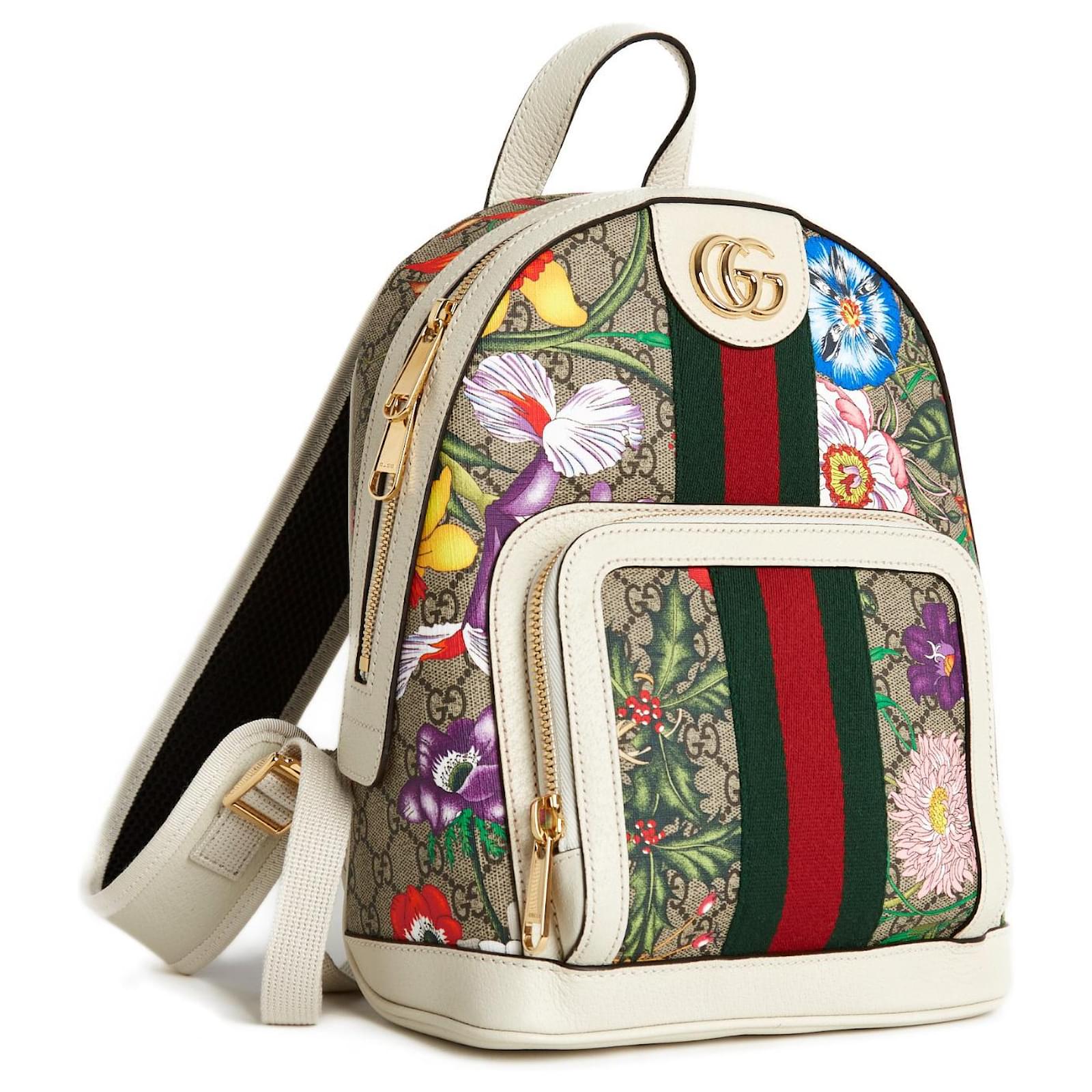 Gucci Ophidia GG Supreme Flora Small backpack Multiple colors Cloth ref ...