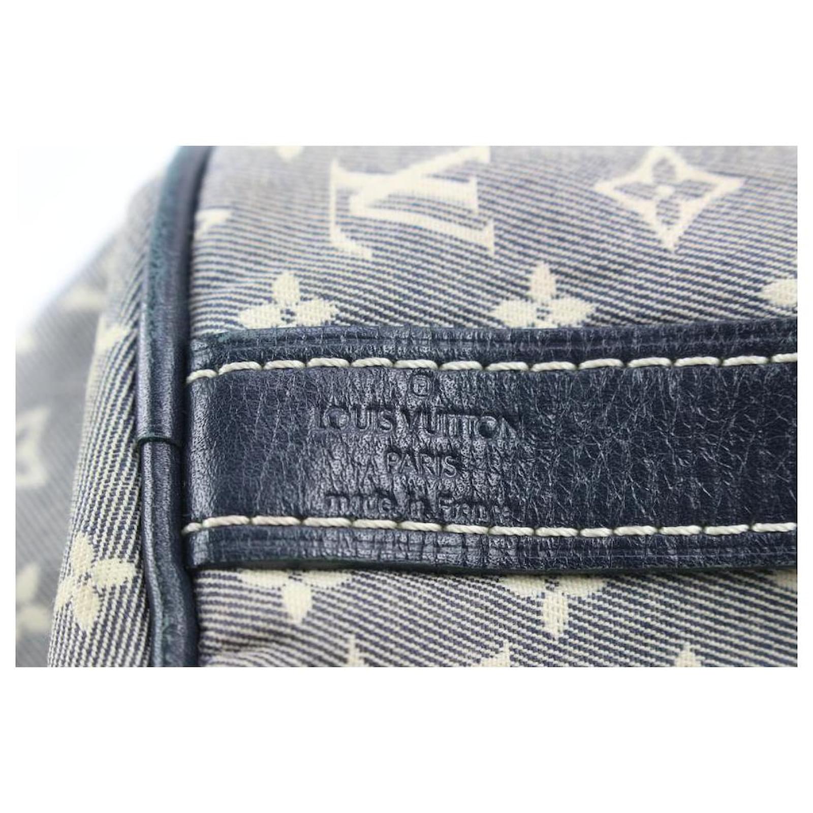 Louis Vuitton Navy Blue x Grey Encre Monogram Idylle Speedy Bandouliere 30 66lv2