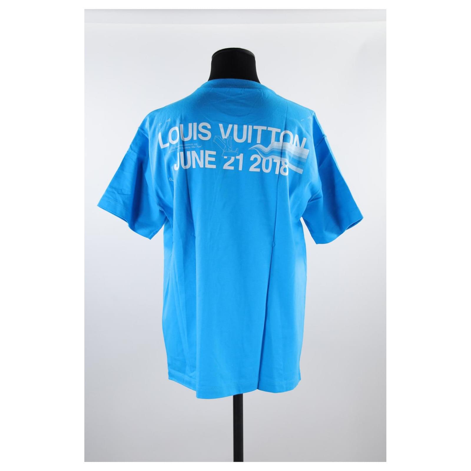 Louis Vuitton Shirts Blue Cotton ref.597004 - Joli Closet